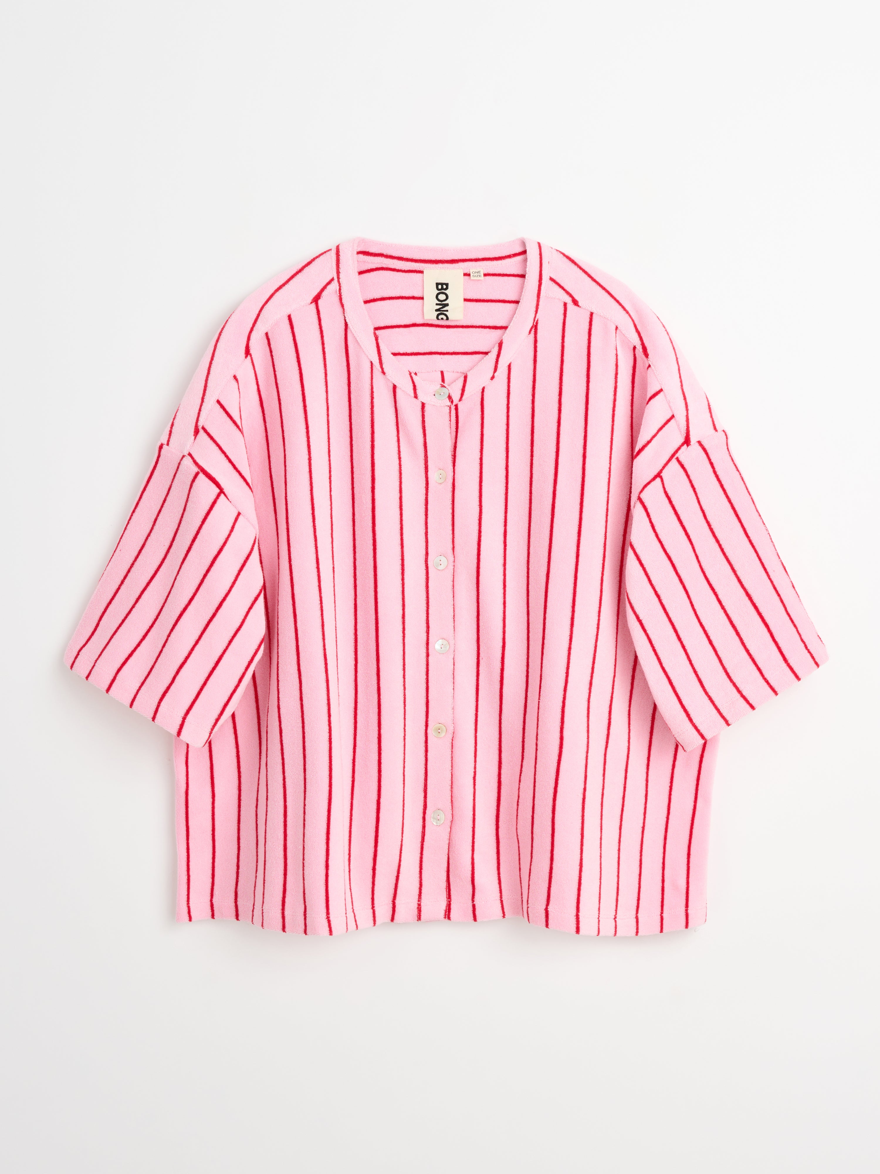 Naram Oversized Shirt, baby pink & ski patrol