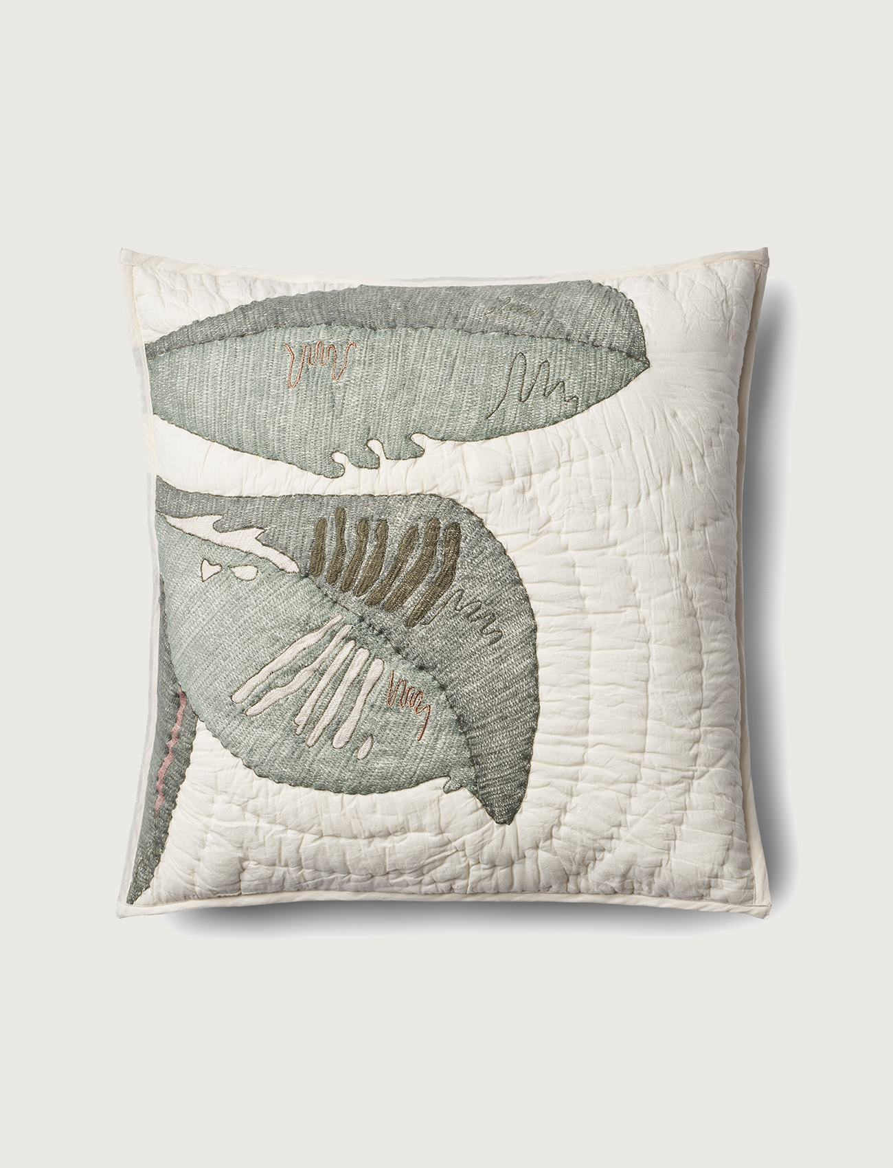 Paradise Quilted Pillow, palma