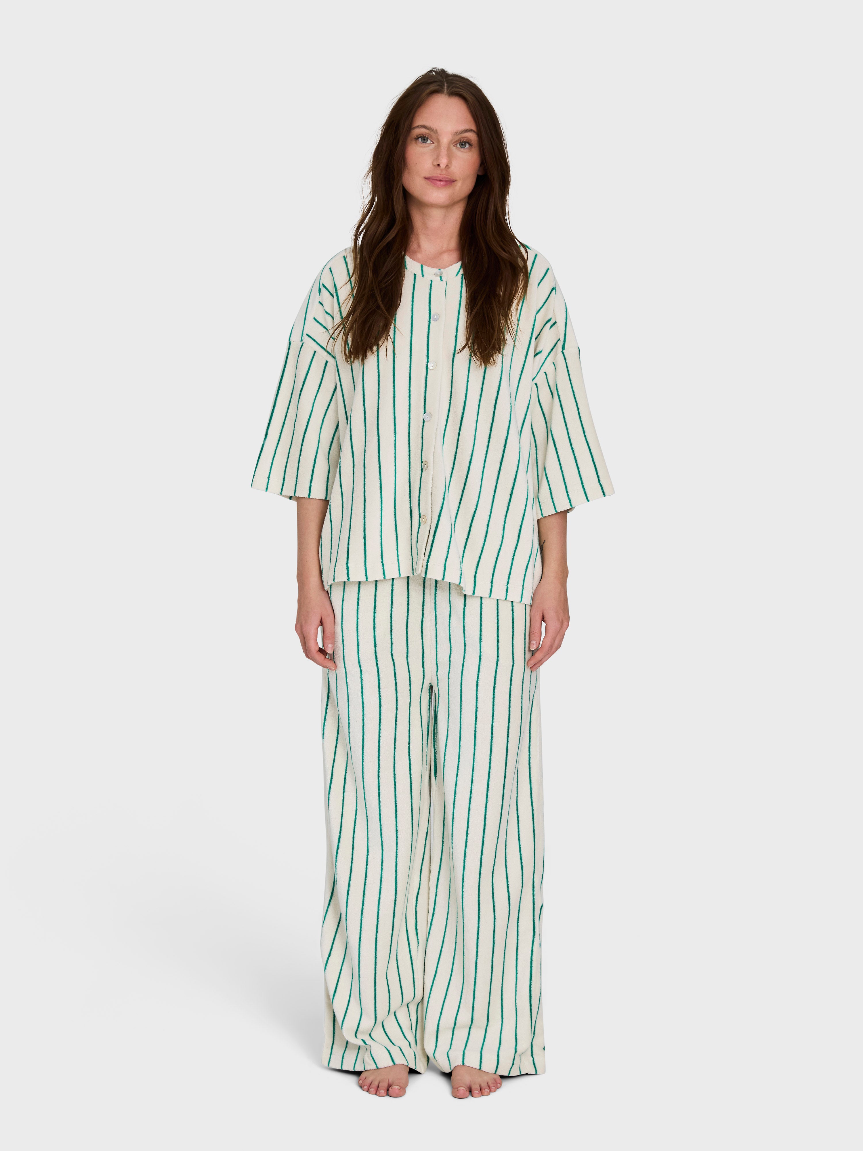 Naram Pants, pure white & grass