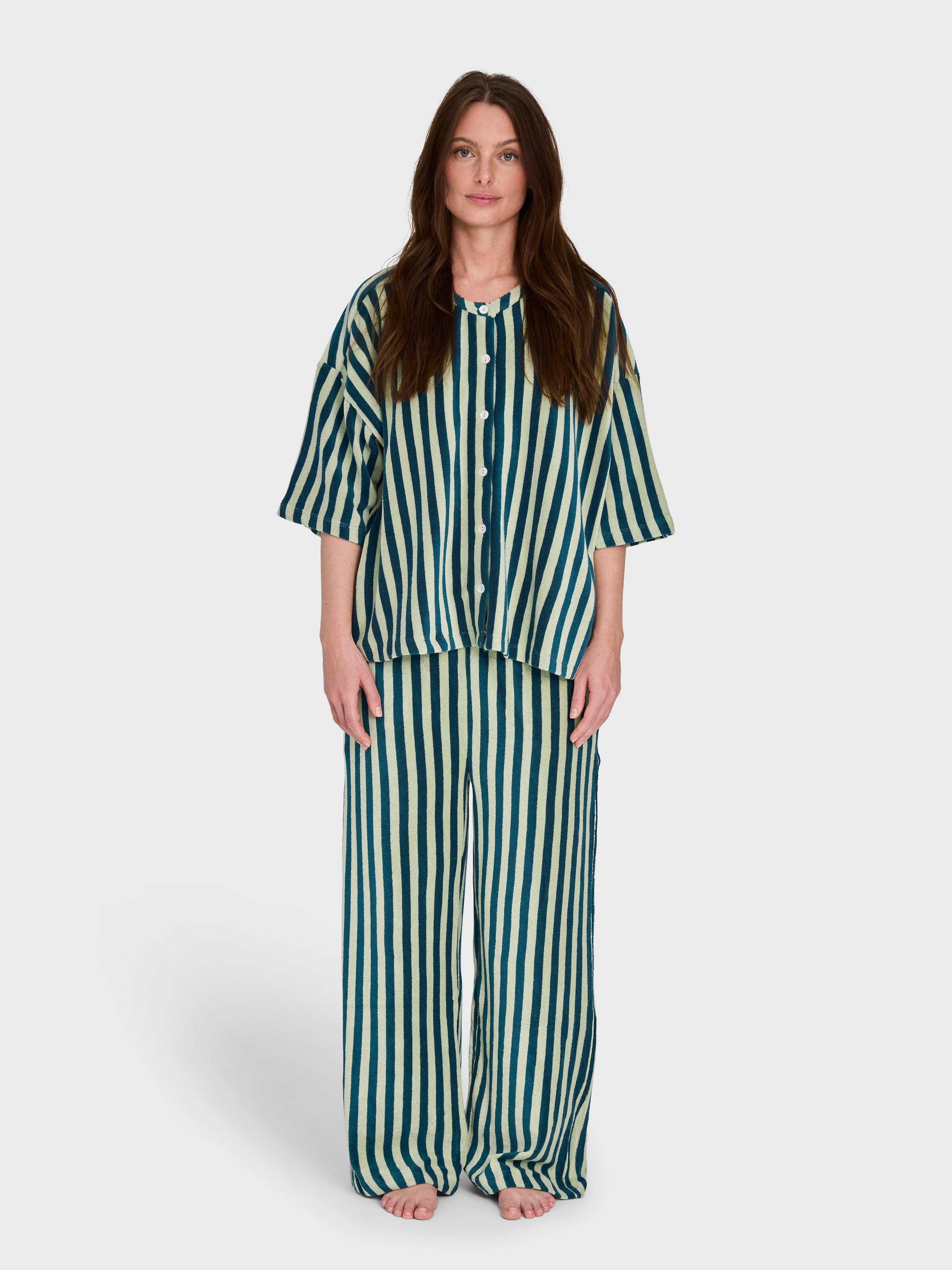 Naram Pants, sea foam & deep teal