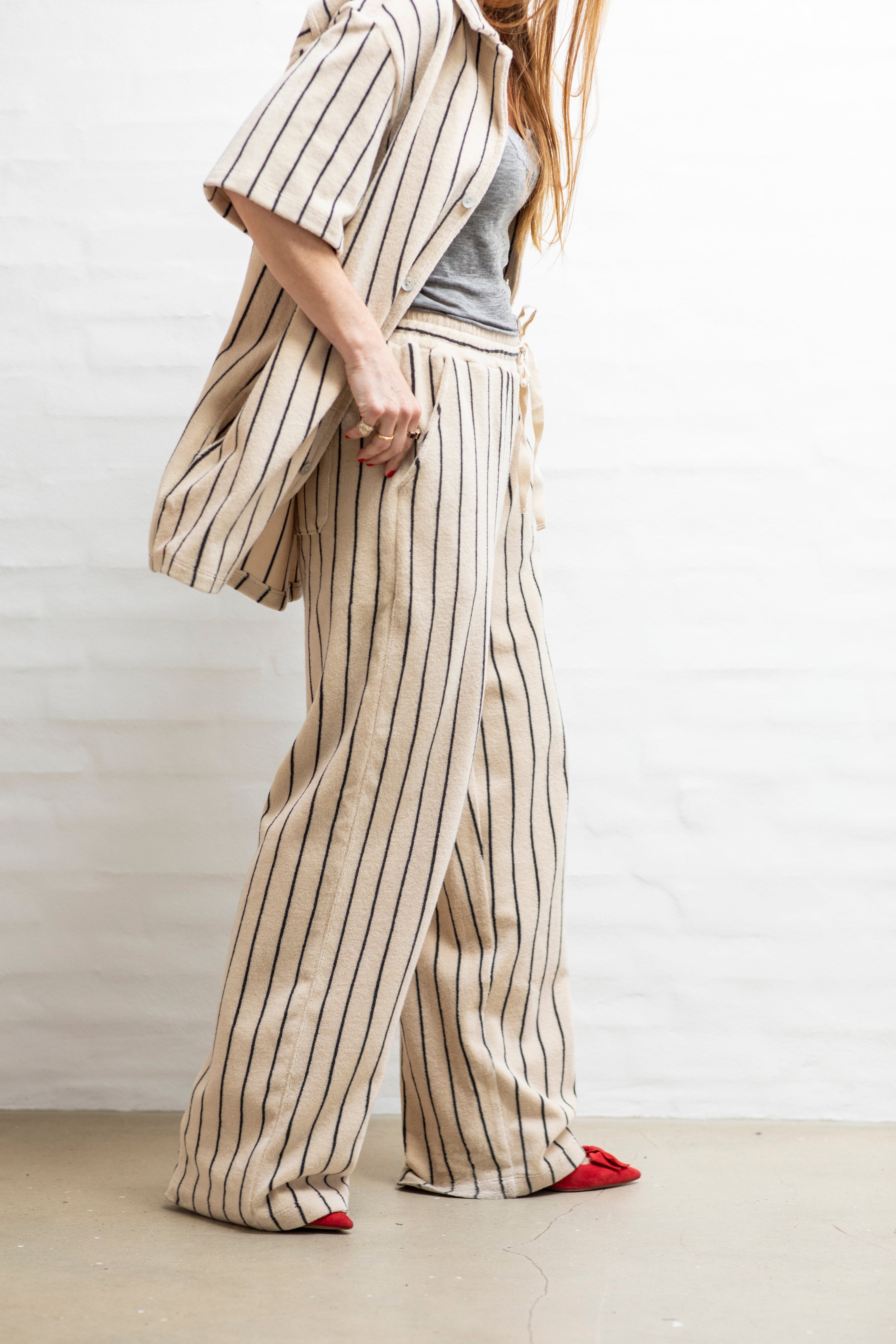 Naram Pants, creme & ink