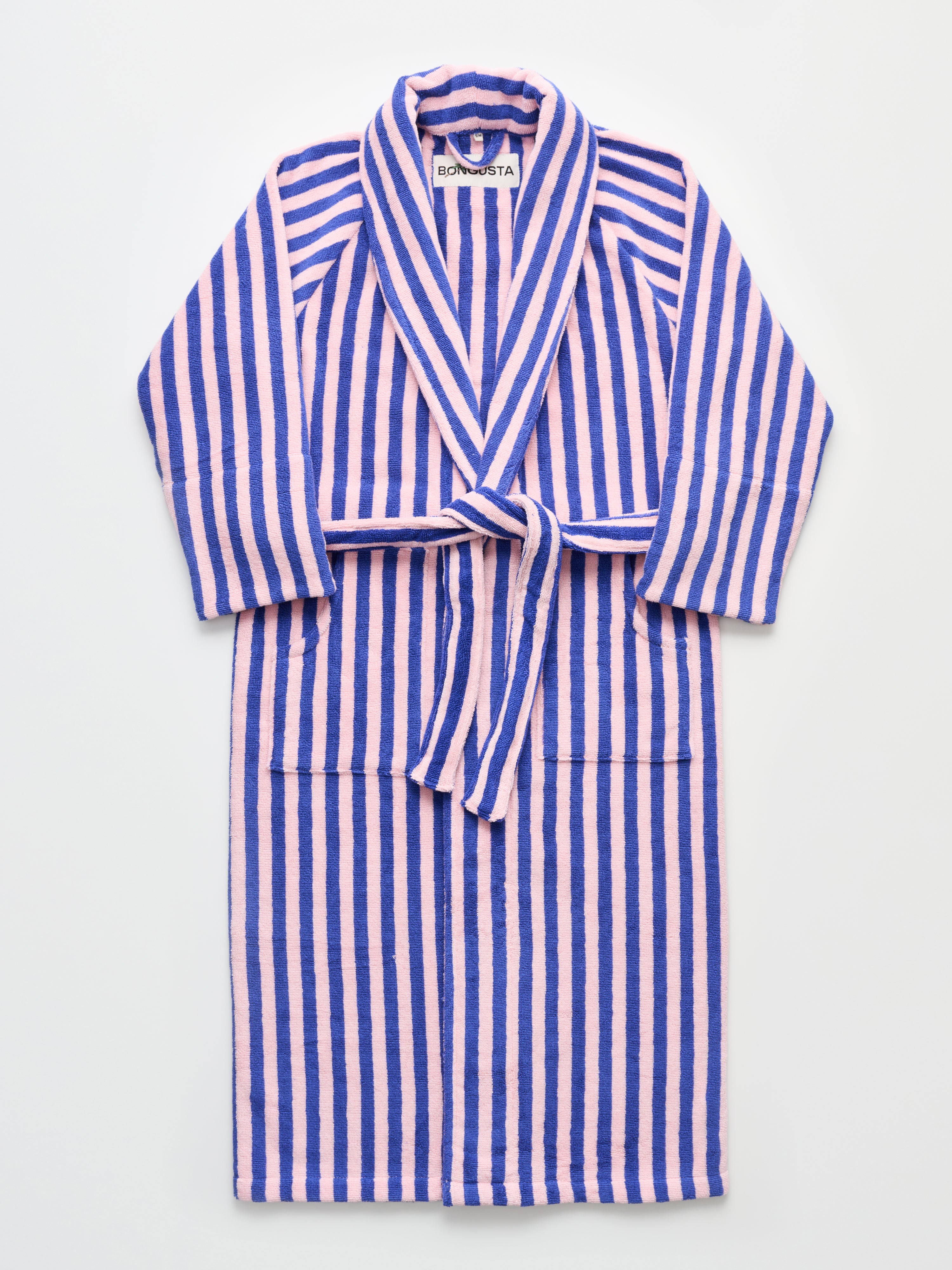 Naram Bathrobe, dazzling blue & rose