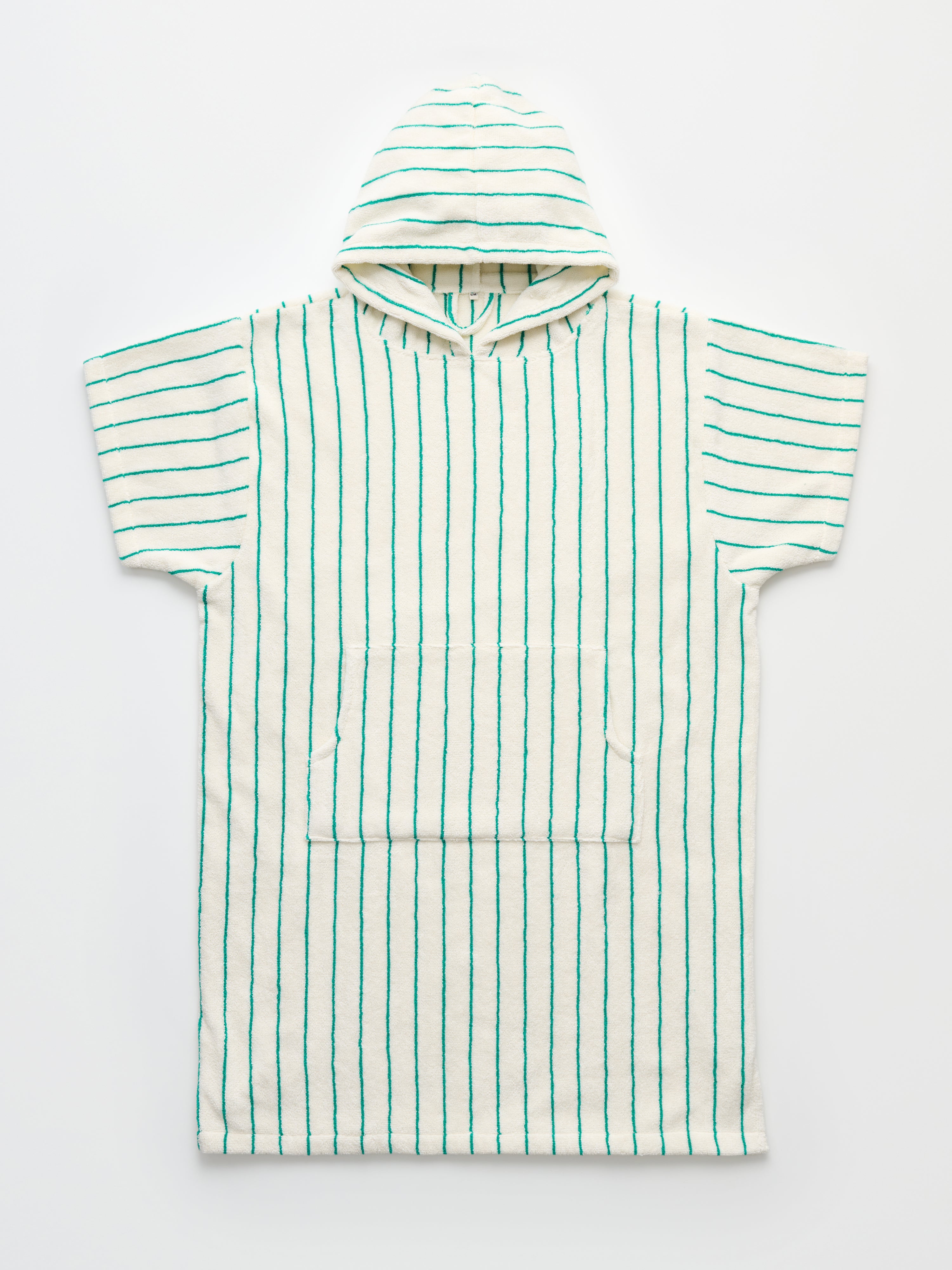 Naram Poncho, pure white & grass