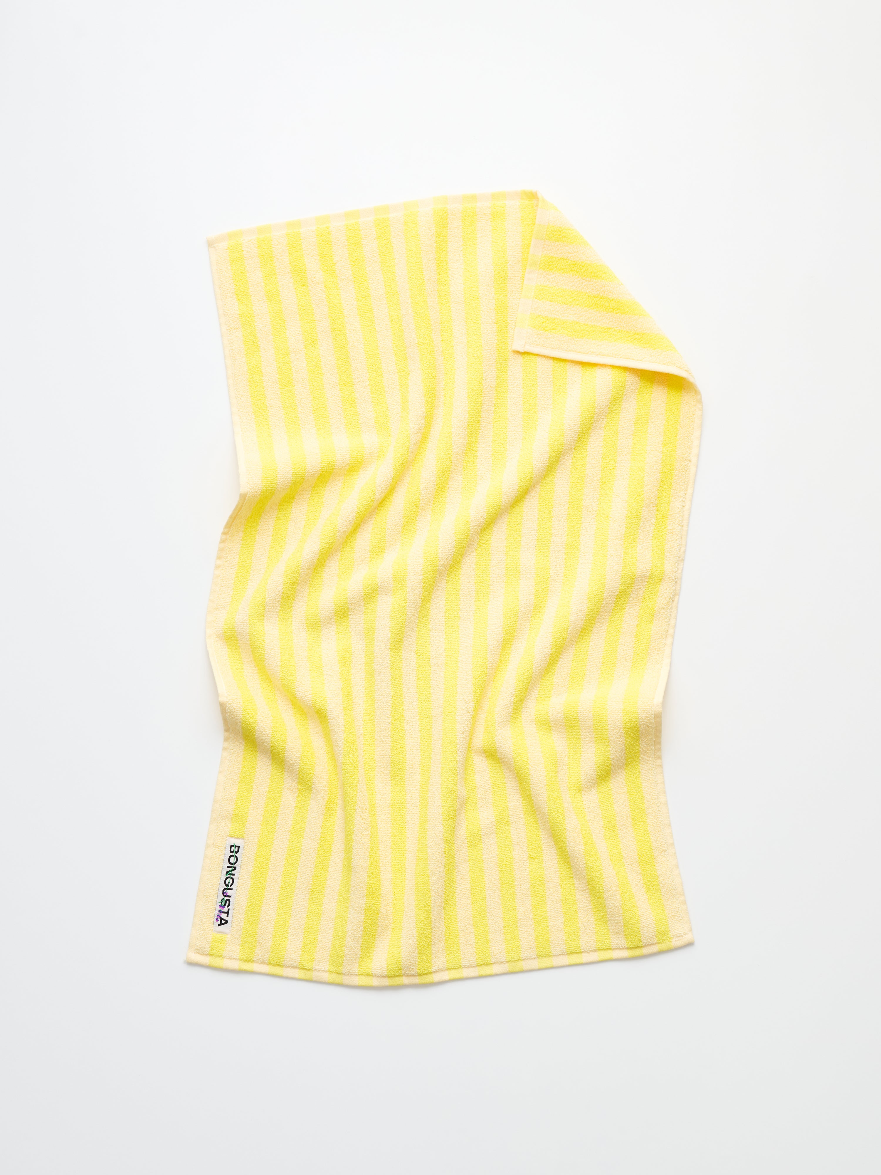 Naram Towels, pristine & neon yellow