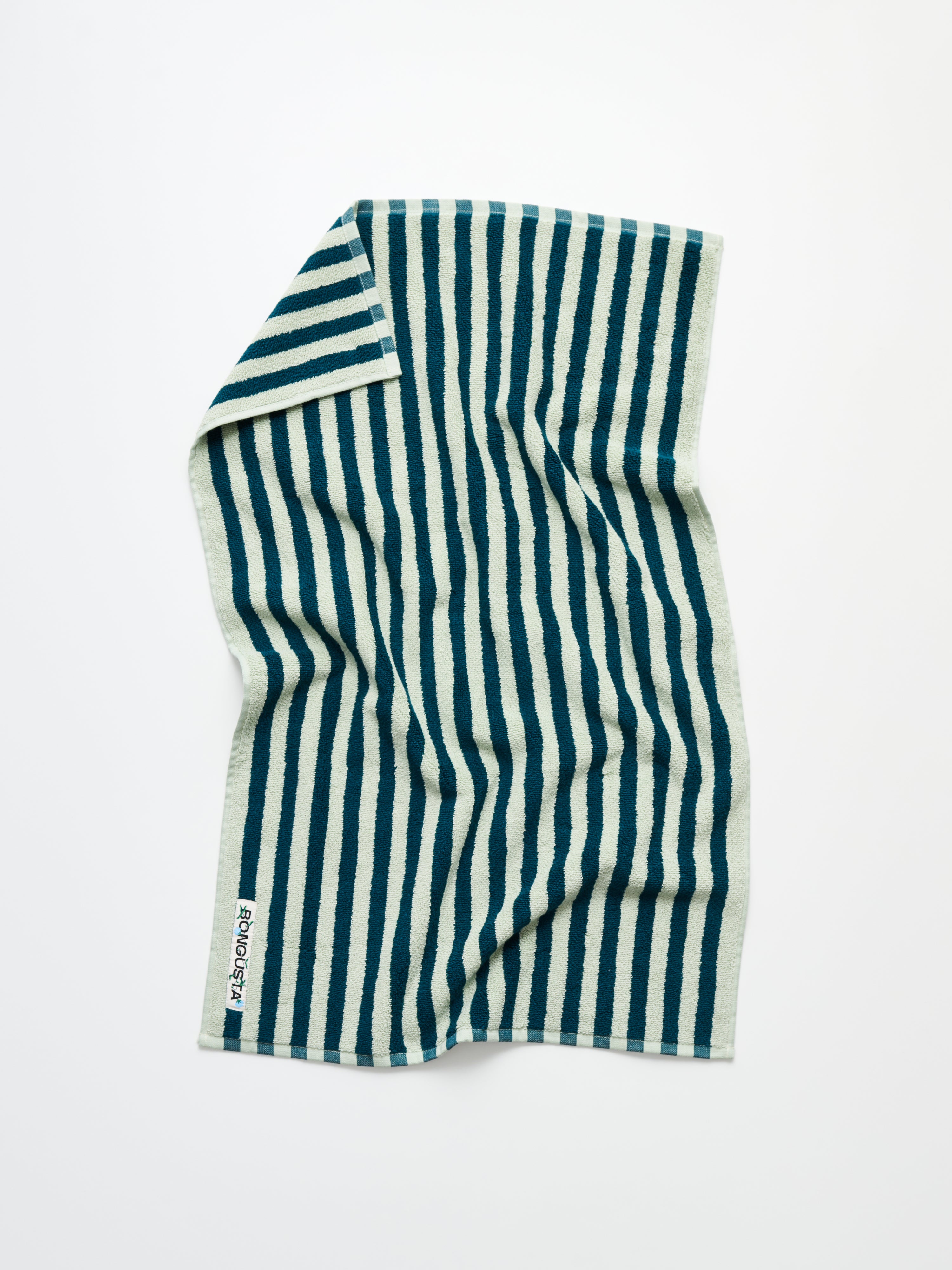 Naram Towels, sea foam & deep teal