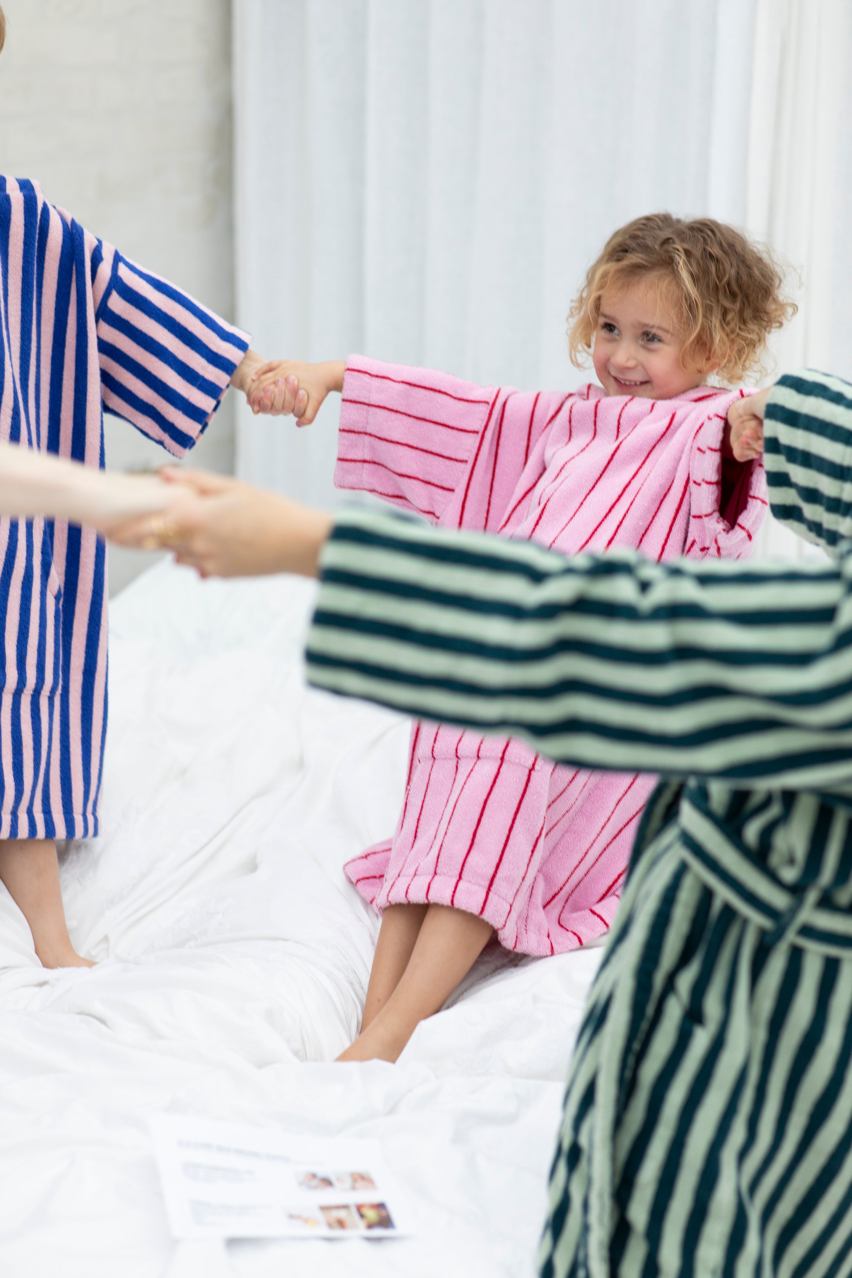 Naram Kids Poncho, baby pink & ski patrol