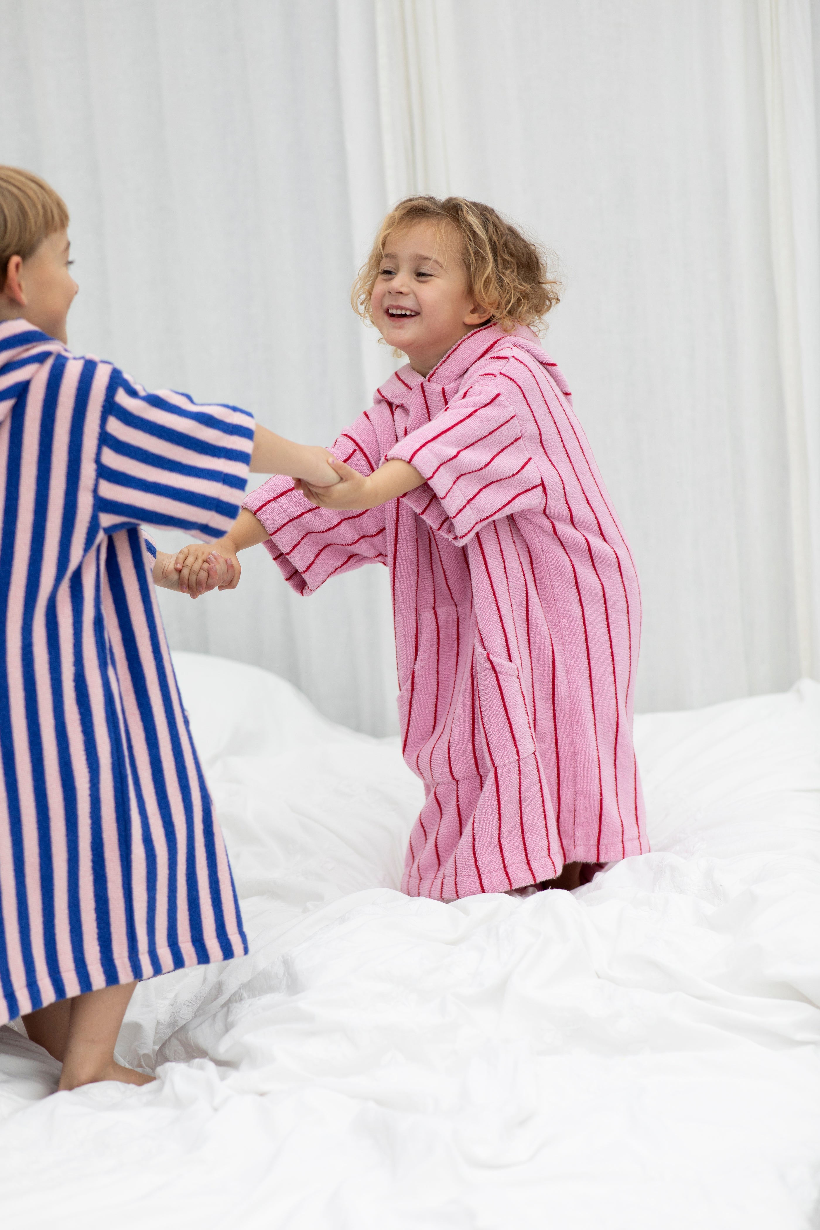 Naram Kids Poncho, baby pink & ski patrol