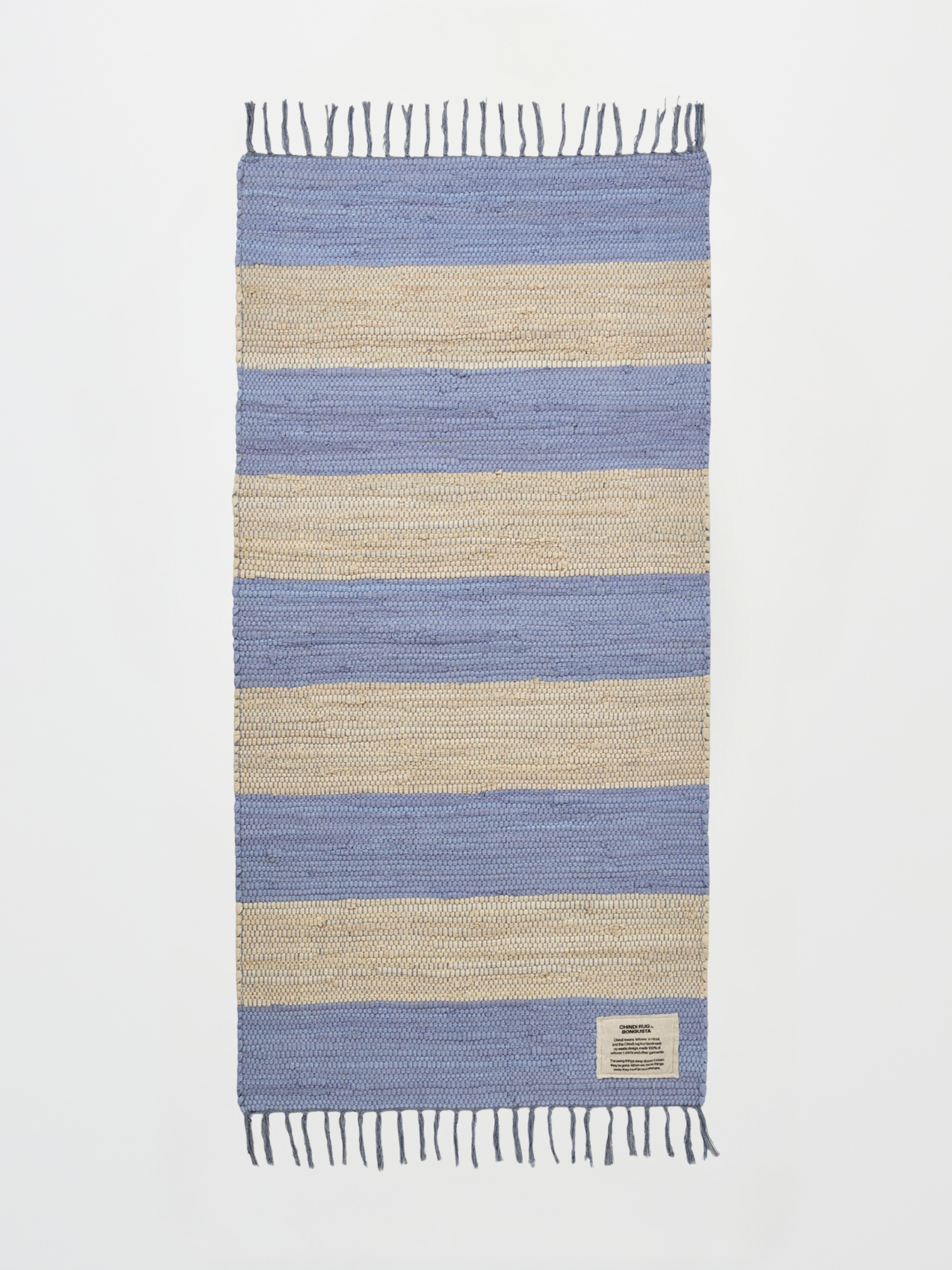 Chindi Rug, creme & baby lavender