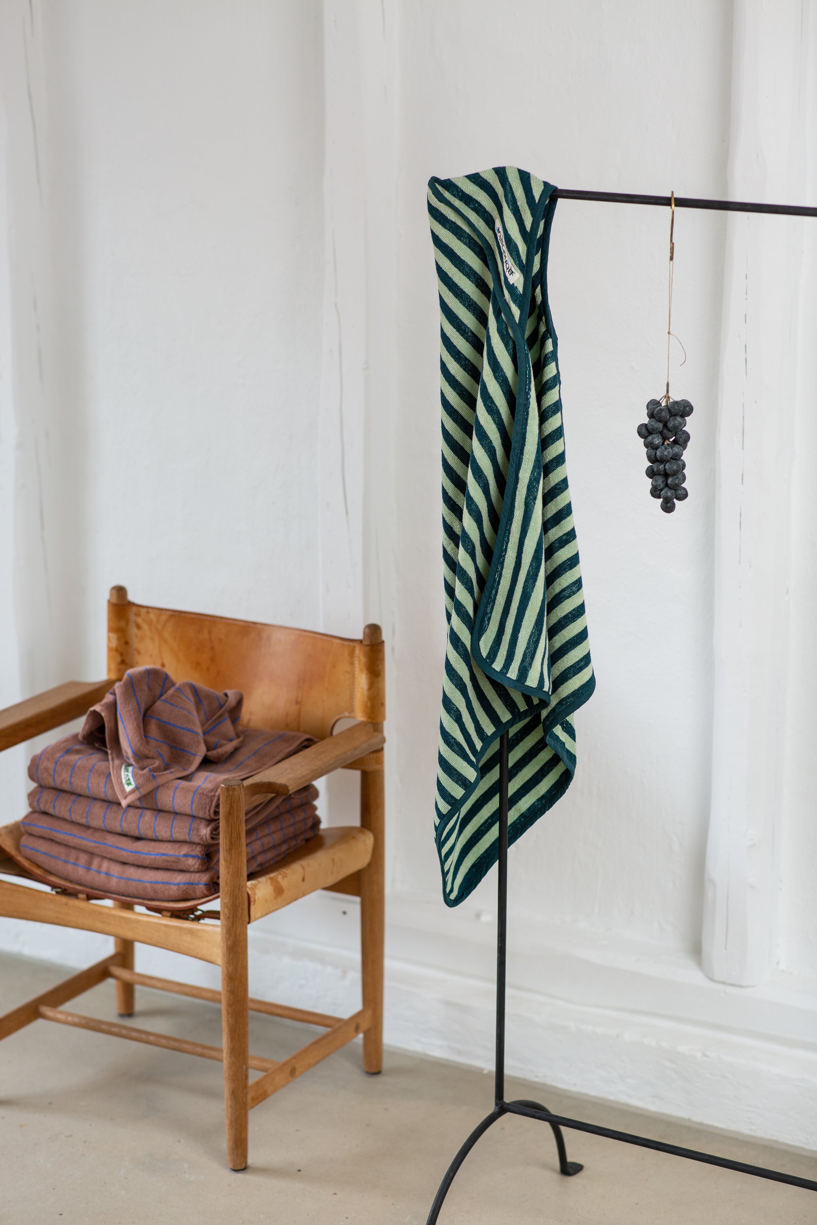 Naram Baby Towel, sea foam & deep teal