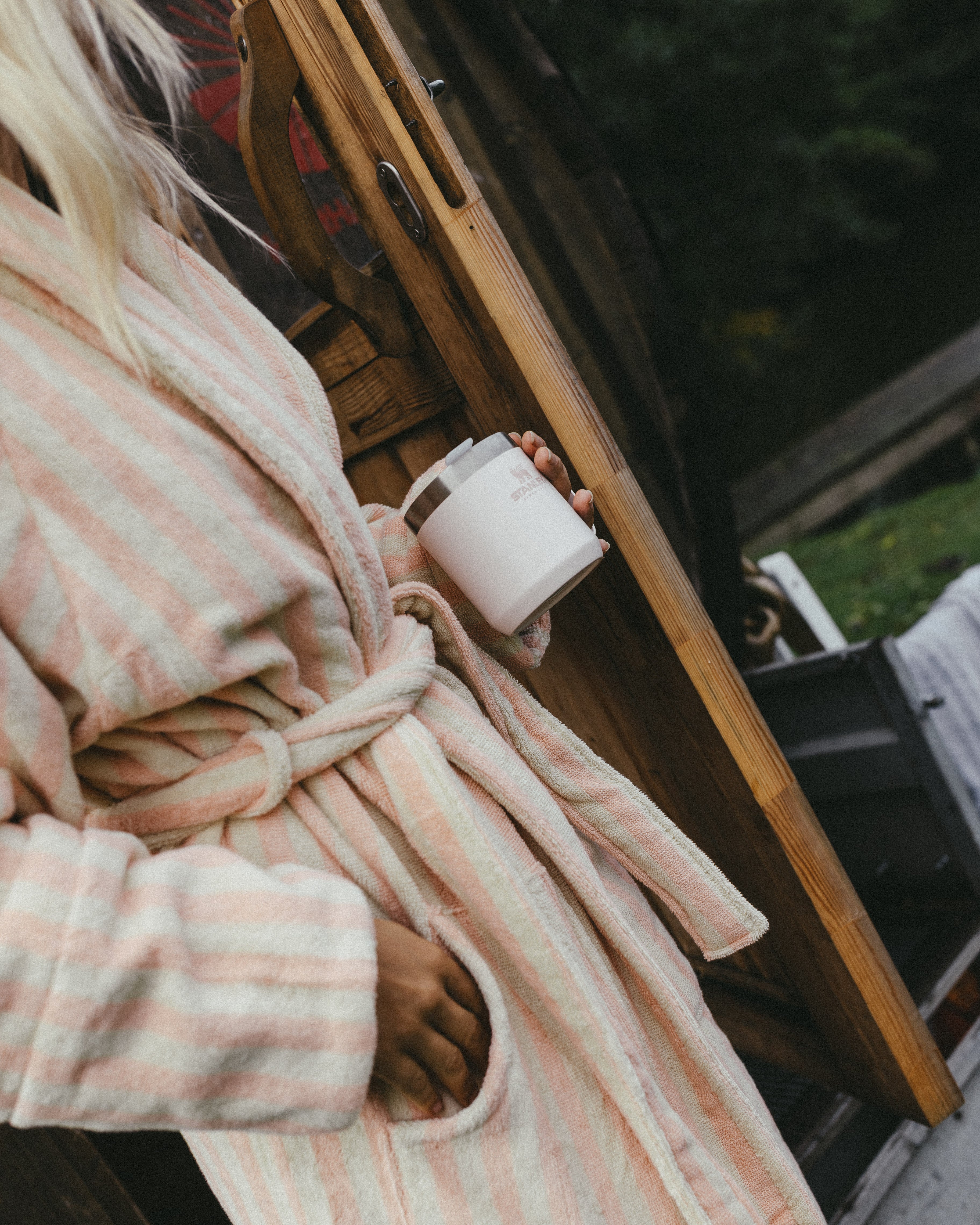 Naram Bathrobe, tropical & creme