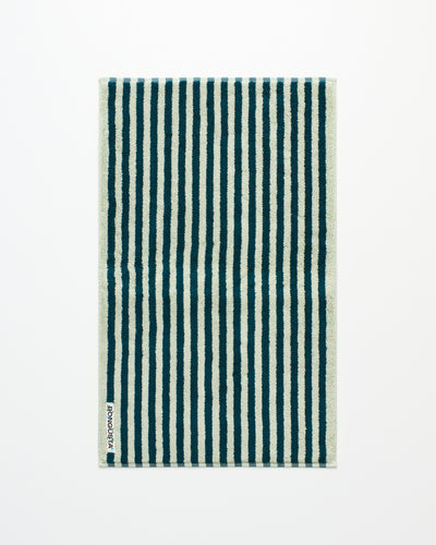 Naram Bath Mat, sea foam & deep teal