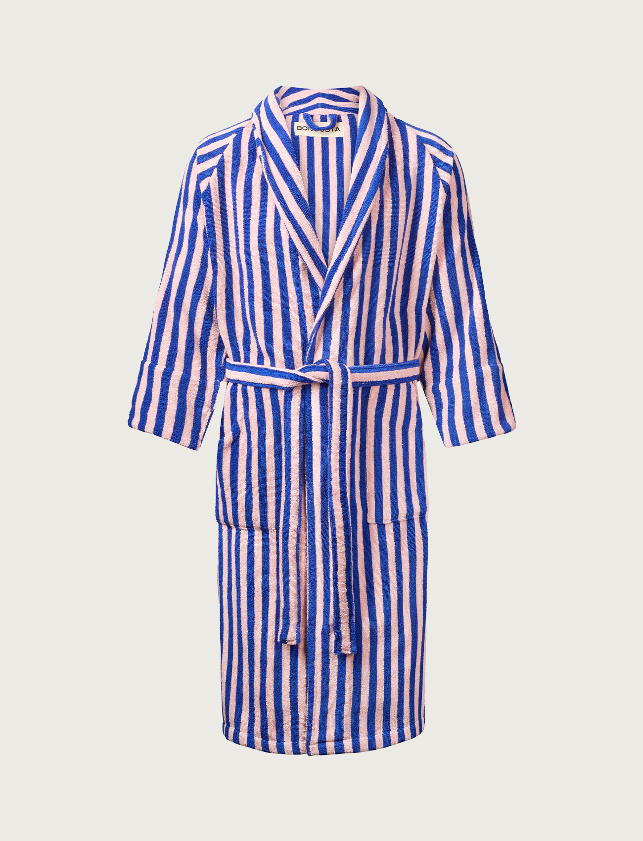 Naram Bathrobe, dazzling blue & rose