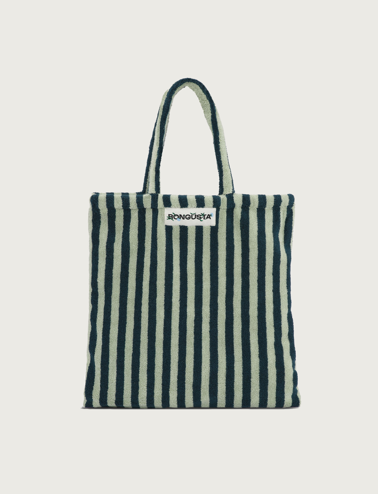 Naram Totebag, sea foam & deep teal