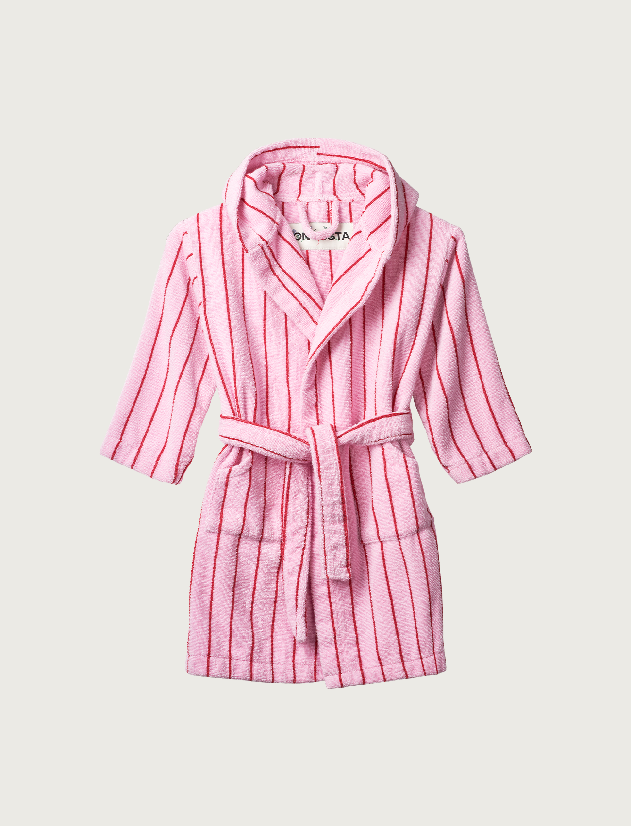 Naram Kids Bathrobe, baby pink & ski patrol
