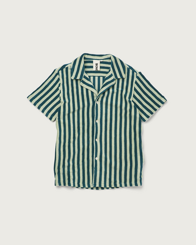 Naram Shirt, sea foam & deep teal