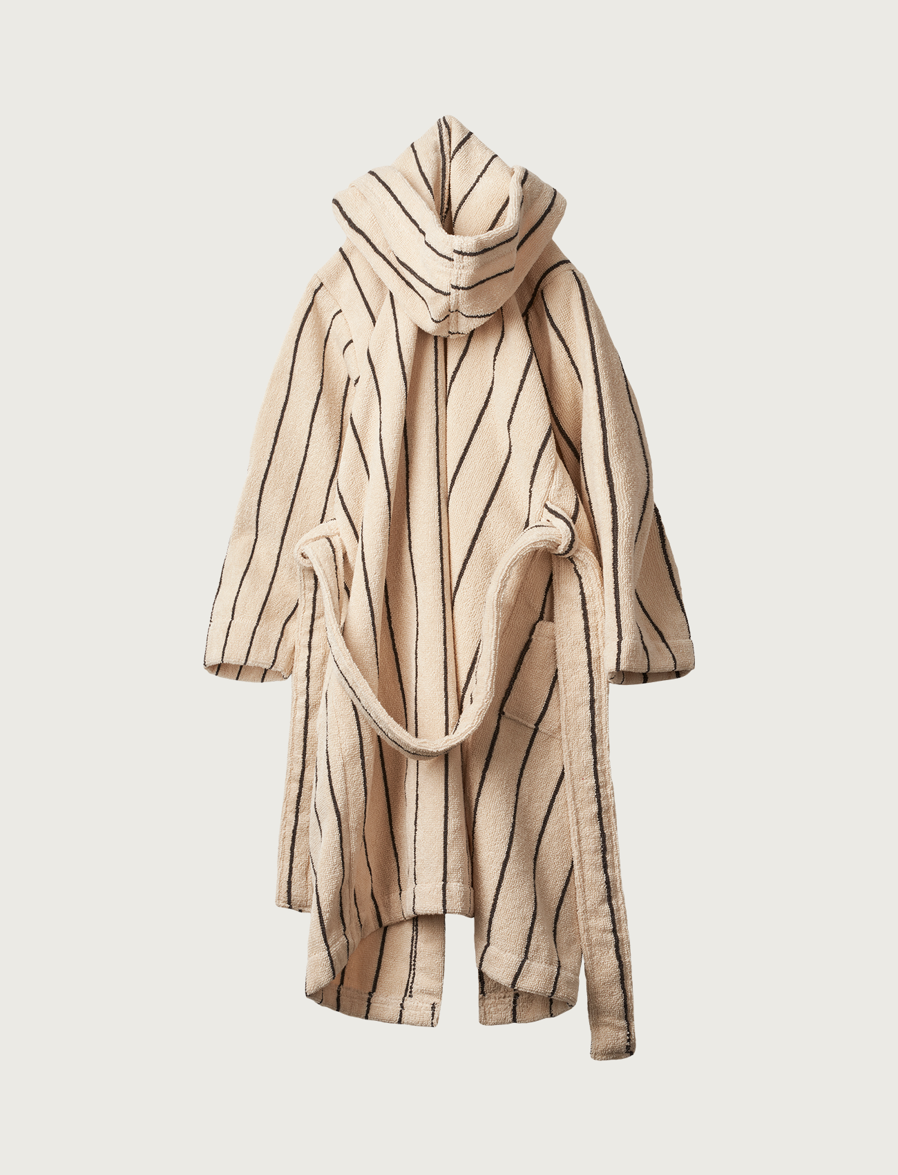 Naram Kids Bathrobe, creme & ink