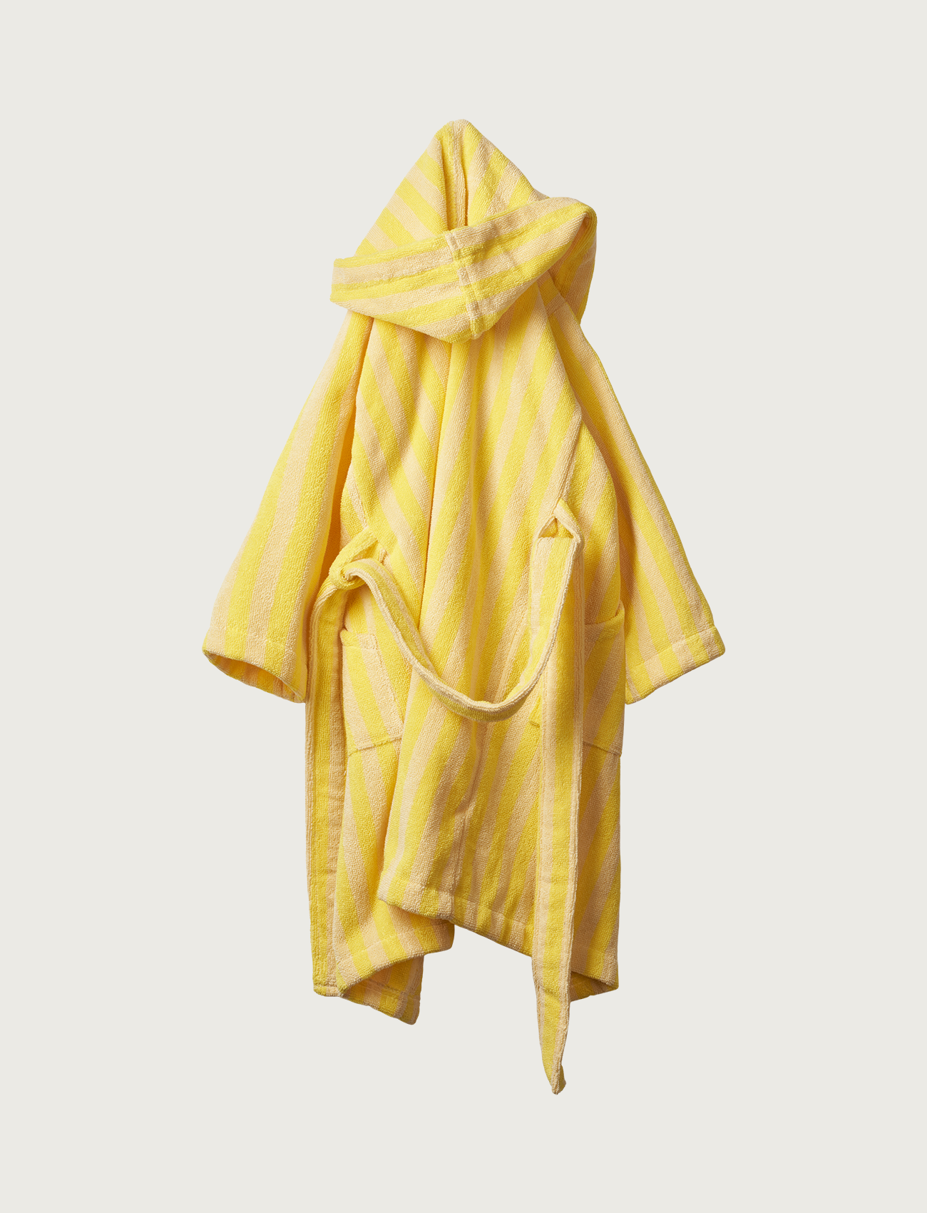 Naram Kids Bathrobe, pristine & neon yellow