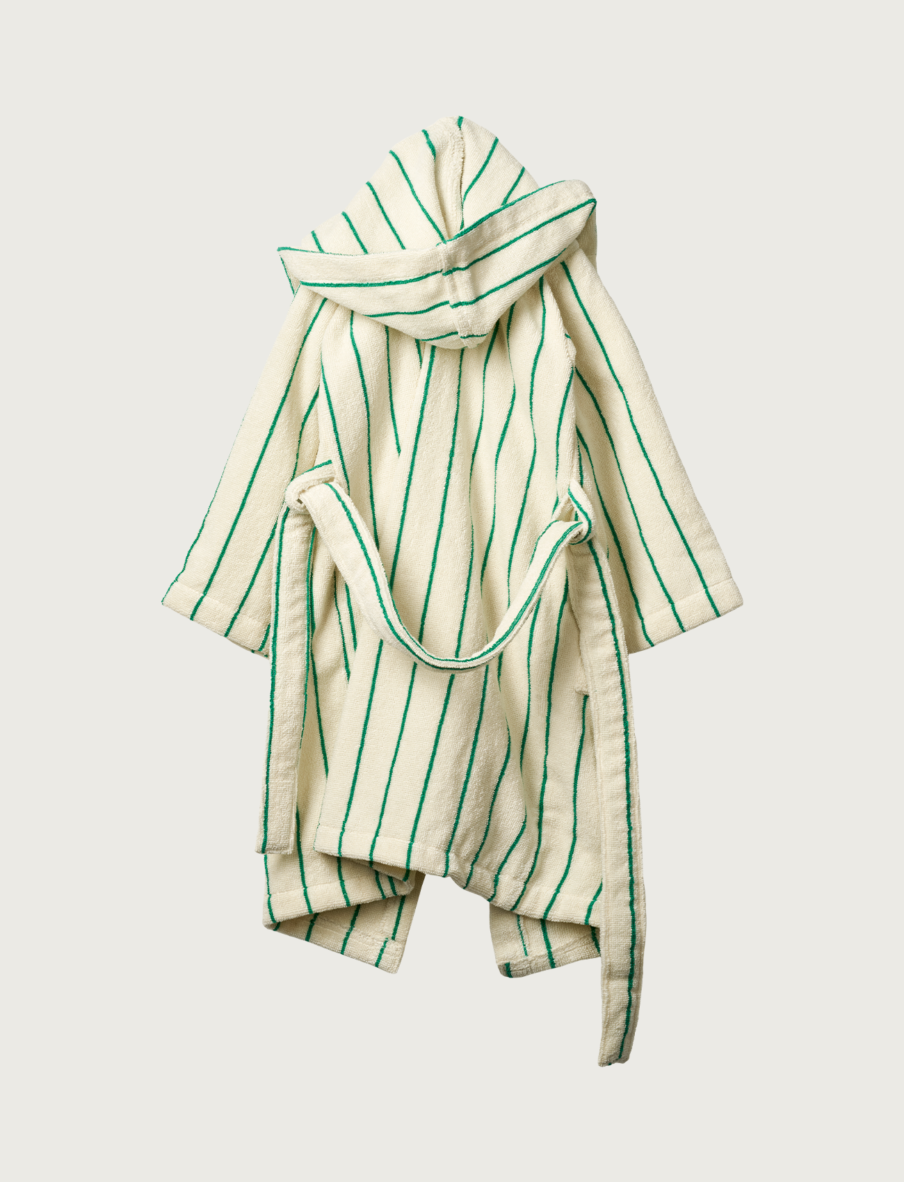 Naram Kids Bathrobe, pure white & grass