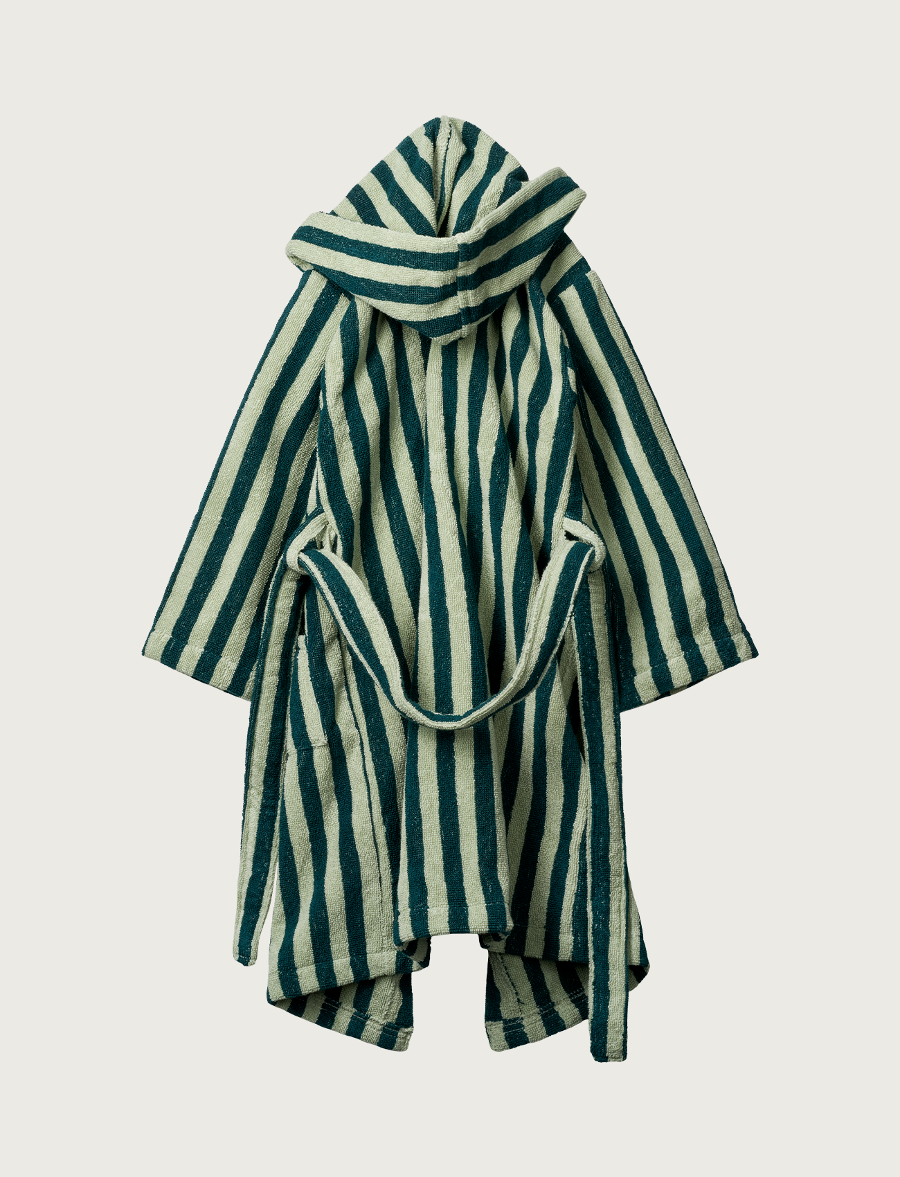 Naram Kids Bathrobe, sea foam & deep teal