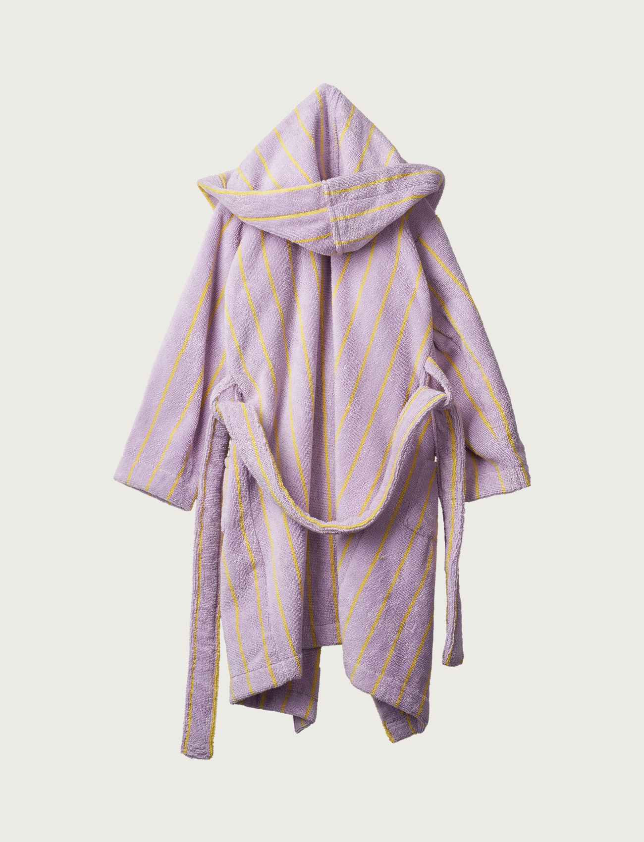 Naram Kids Bathrobe, lilac & neon yellow