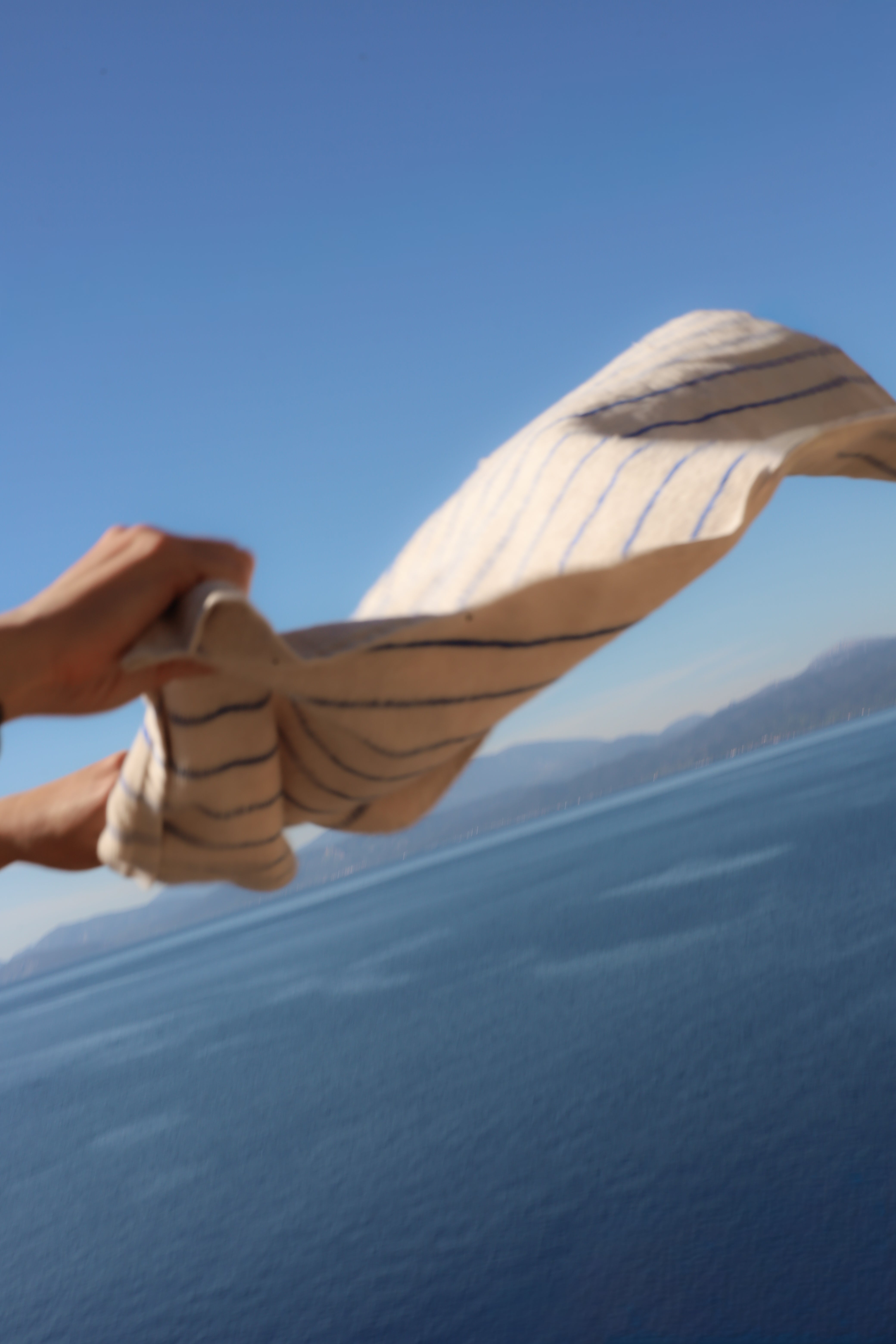 Naram Towels, moonbeam & ultramarine