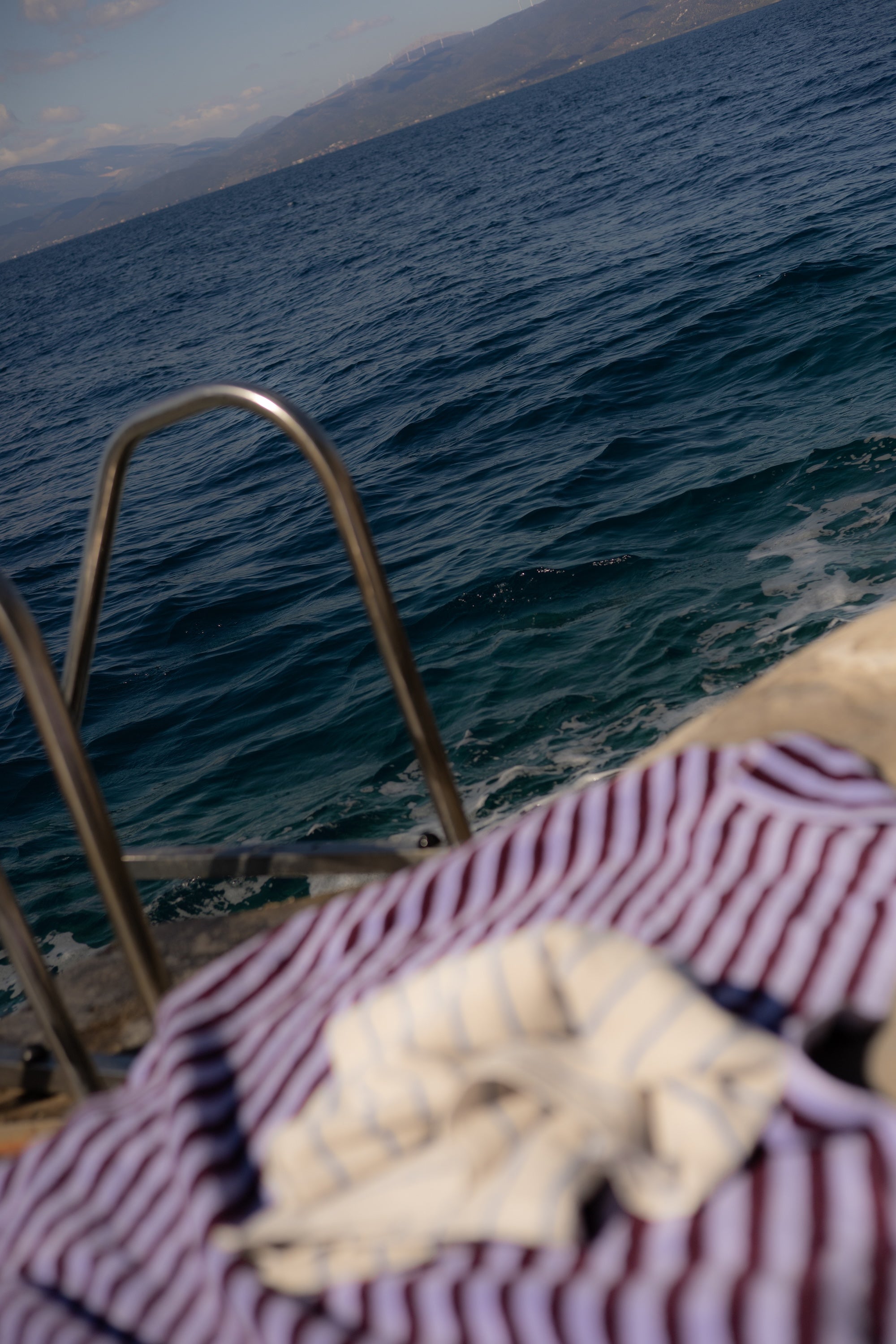 Naram Towels, wine & lavender blue