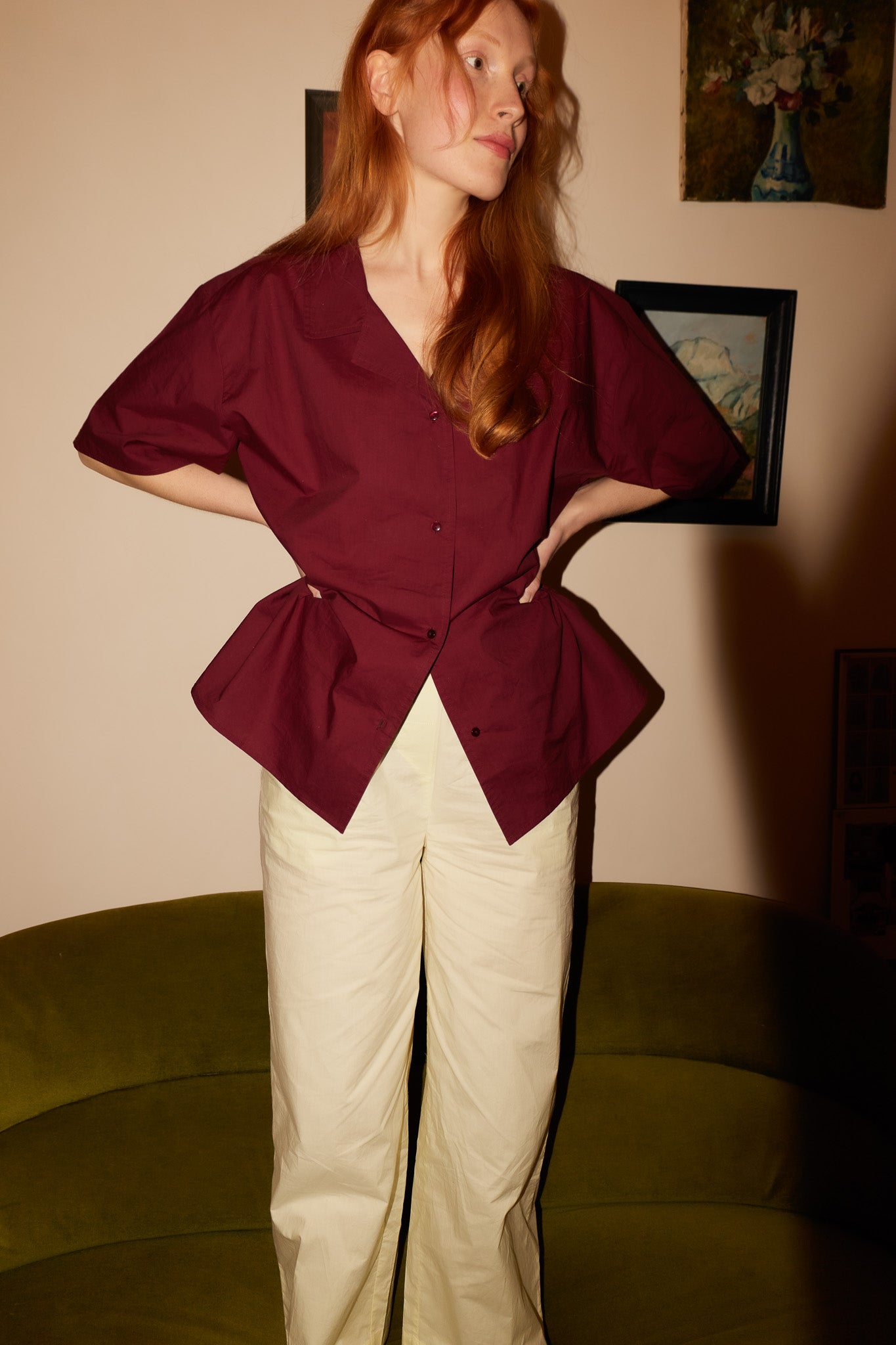 Sahej Short Sleeve Shirt, lilac snow