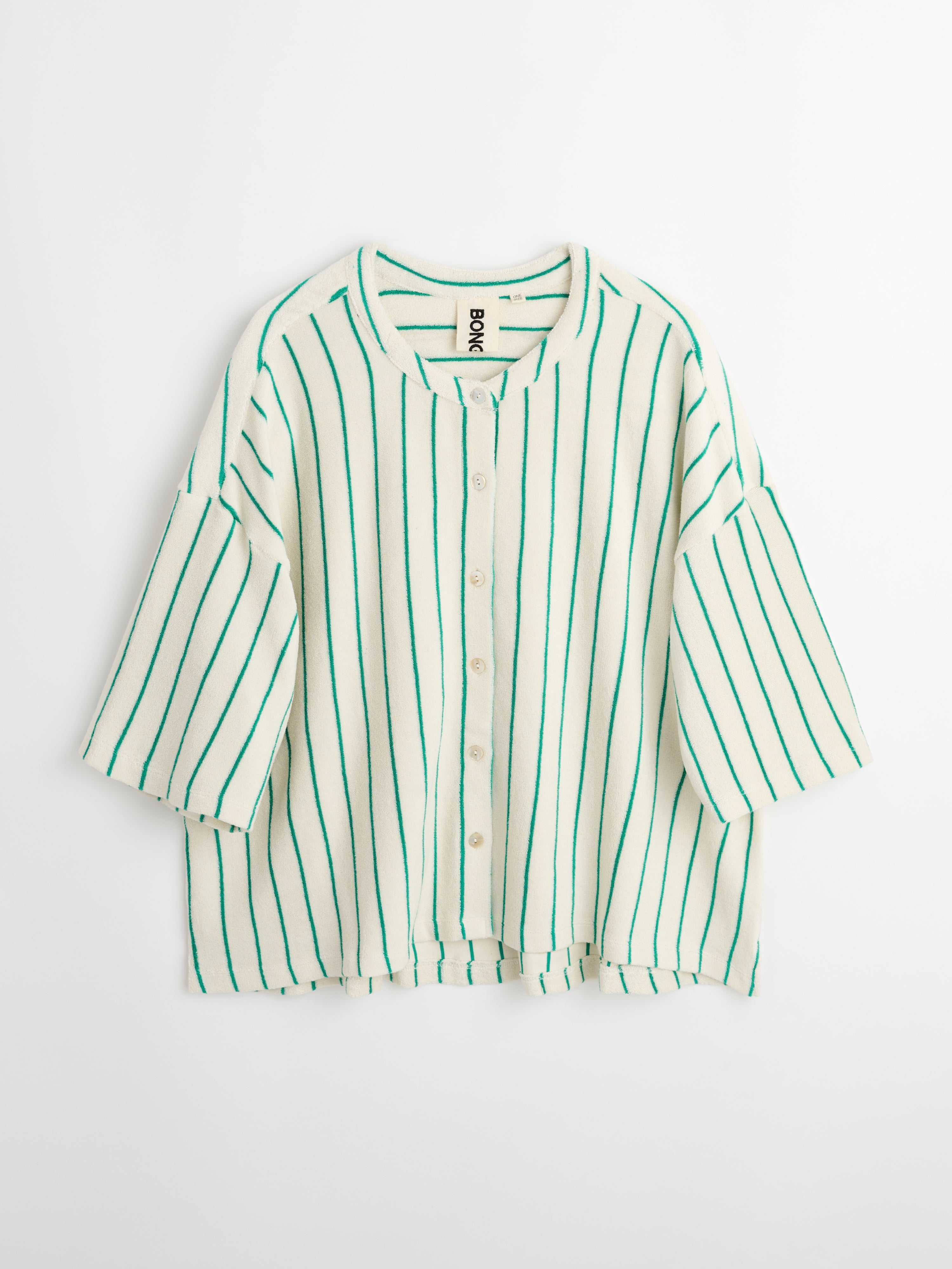 Naram Oversized Shirt, pure white & grass