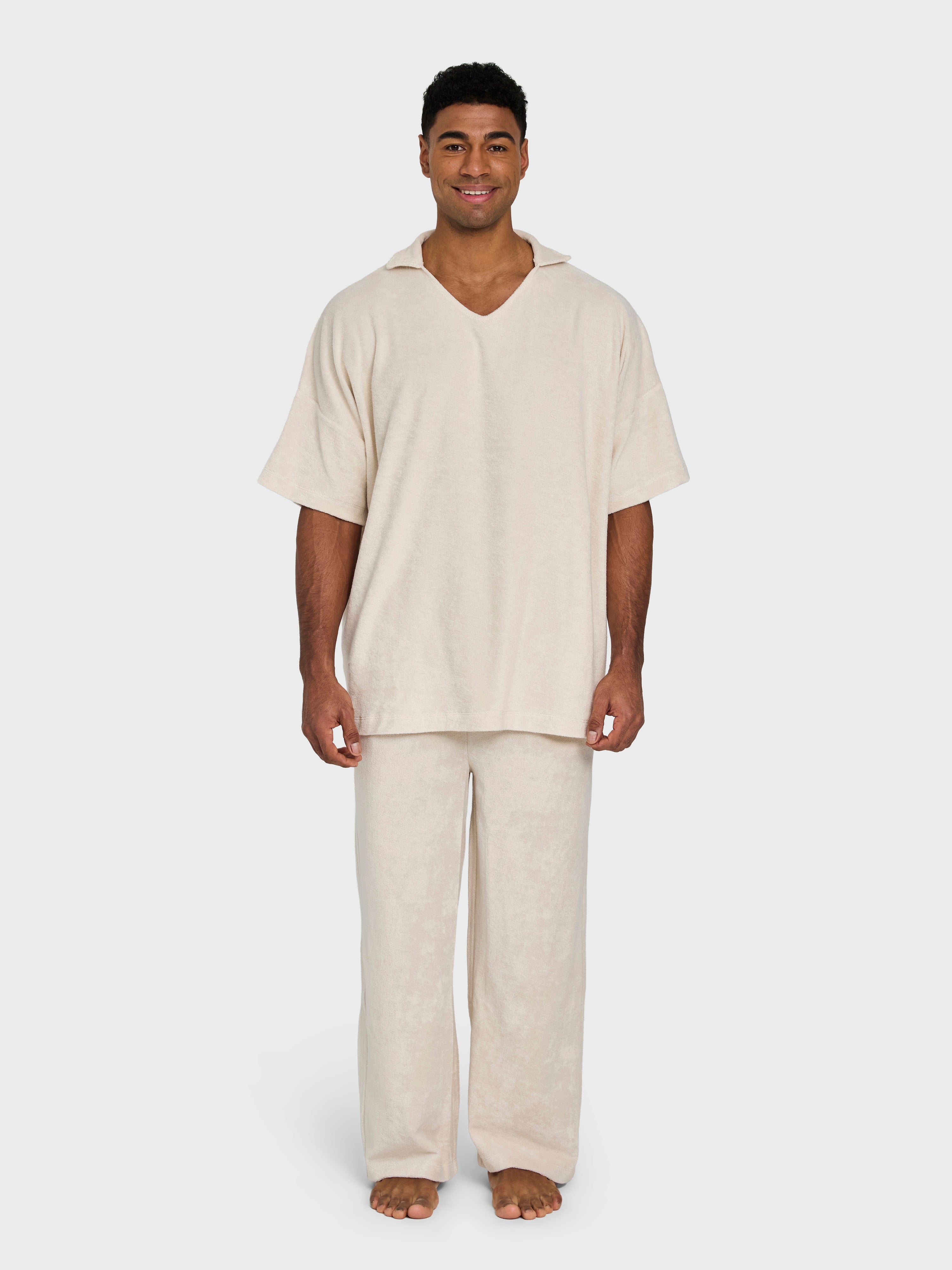 Naram Collar Tee, moonbeam