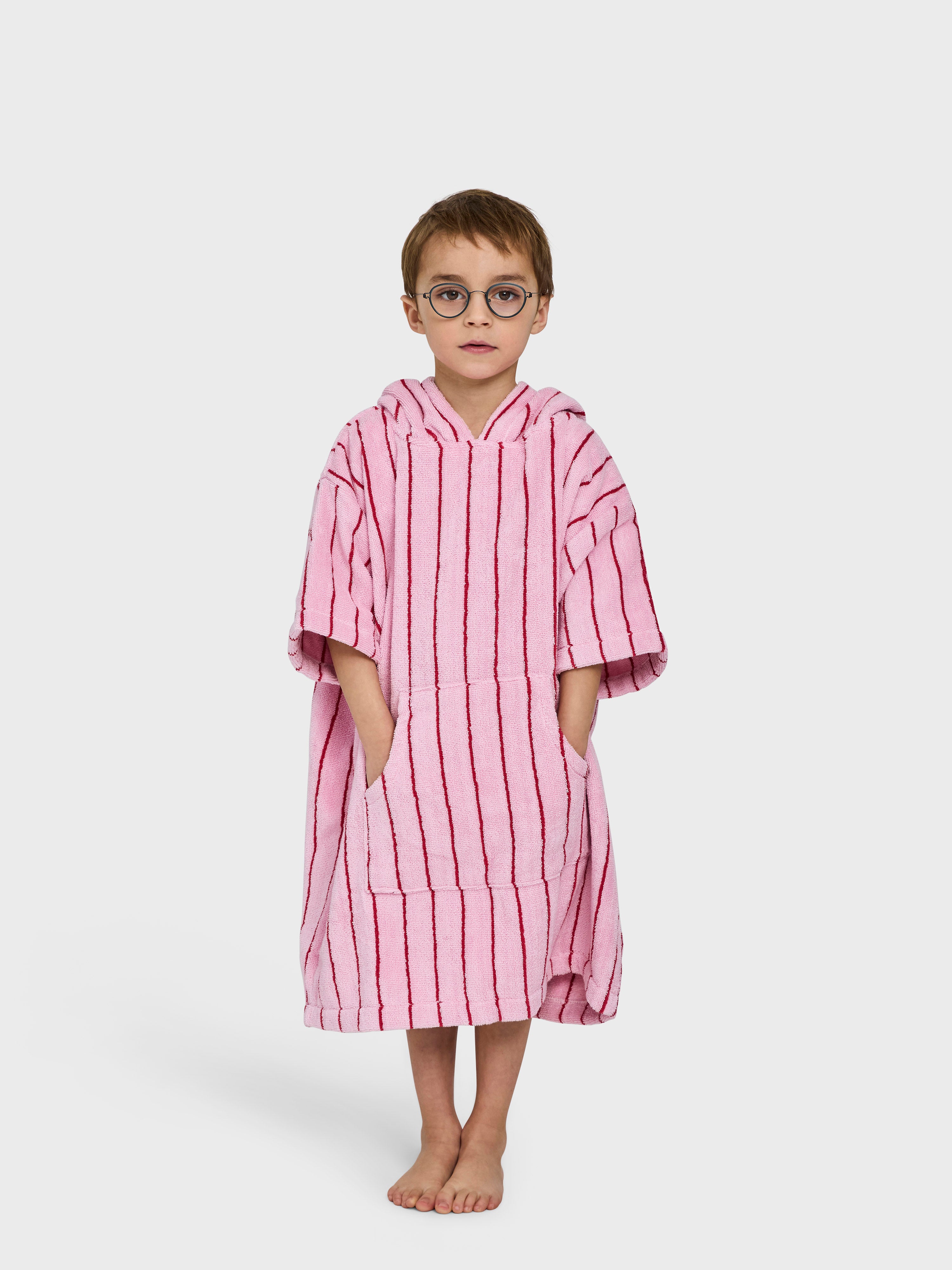 Naram Kids Poncho, baby pink & ski patrol