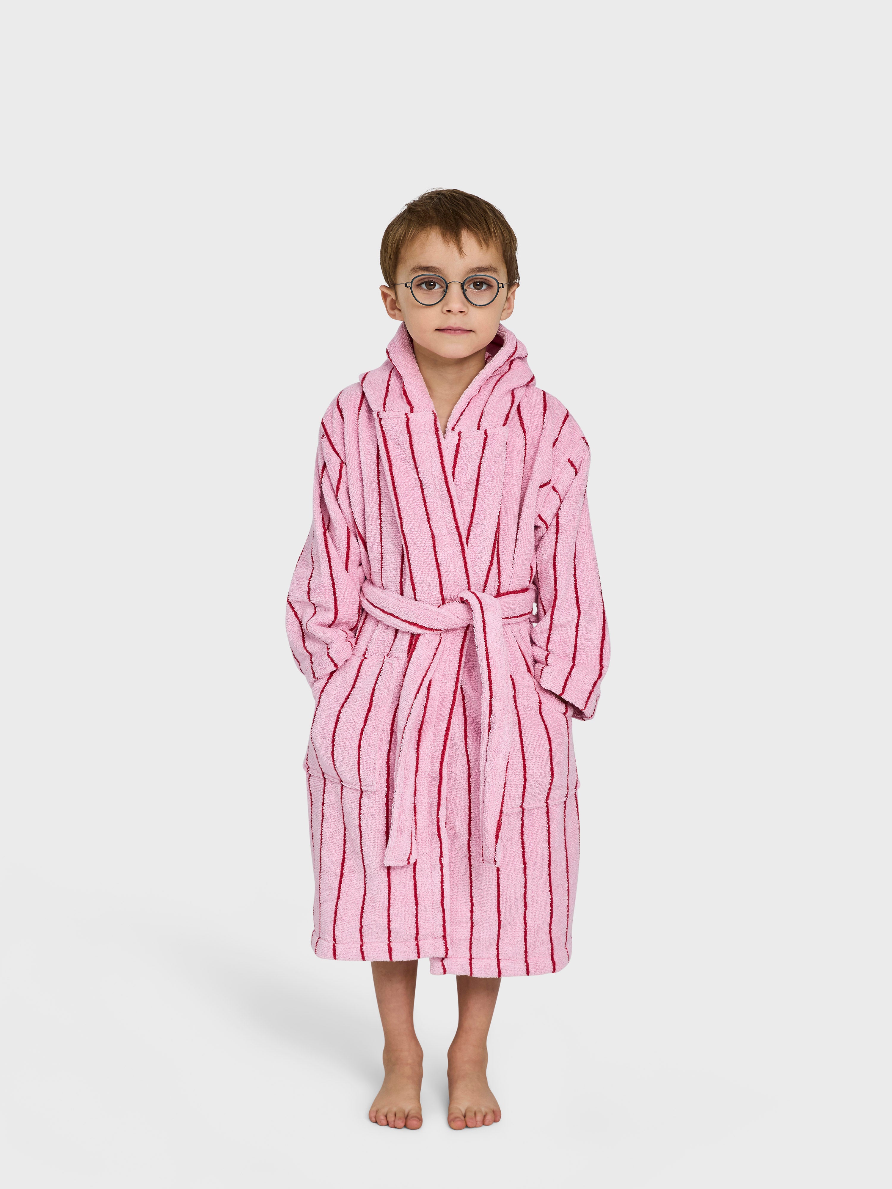 Naram Kids Bathrobe, baby pink & ski patrol