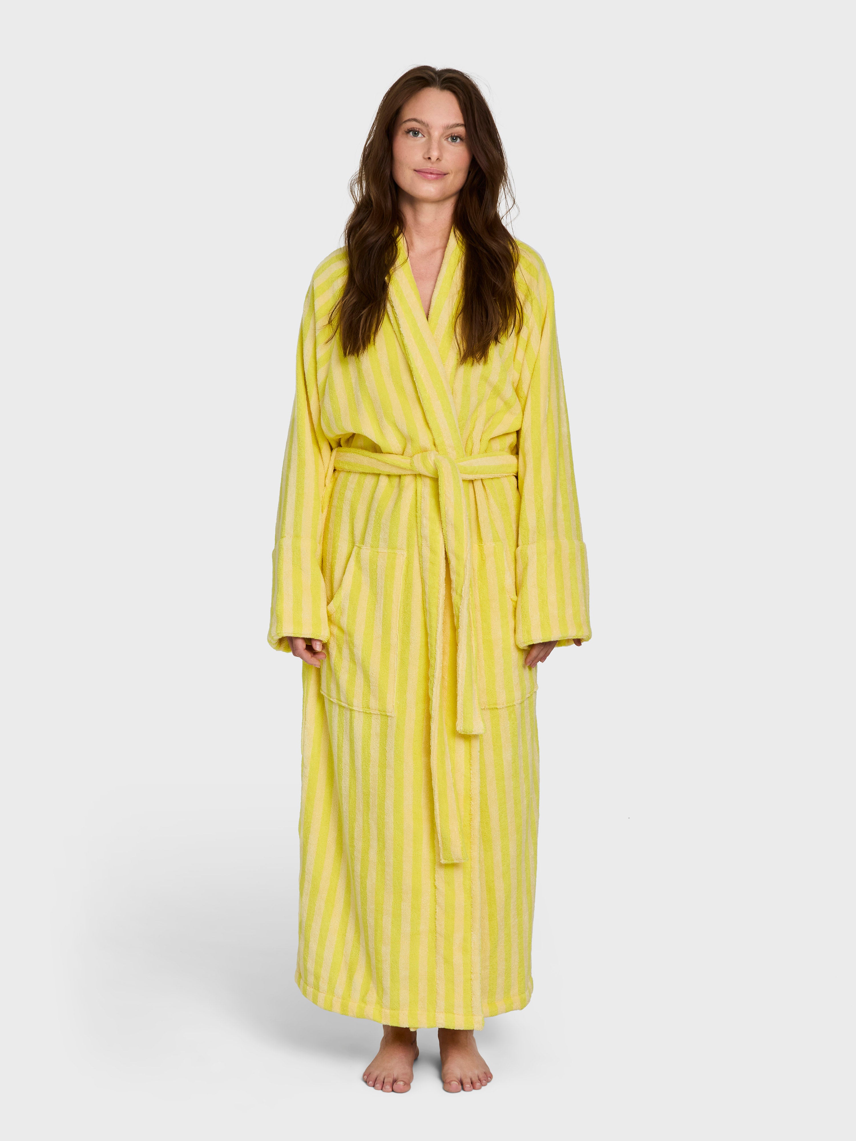 Naram Bathrobe, pristine & neon yellow