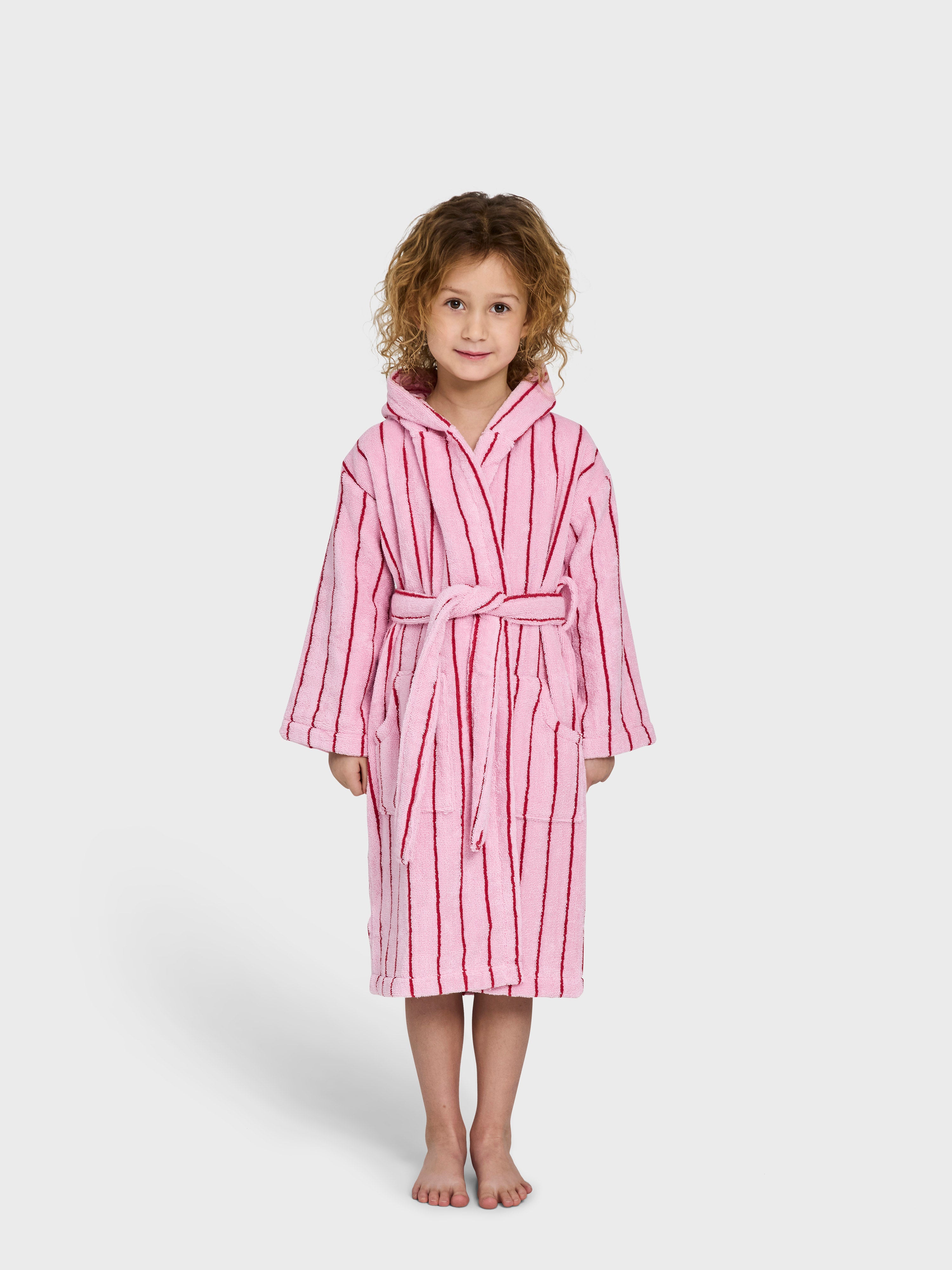 Naram Kids Bathrobe, baby pink & ski patrol