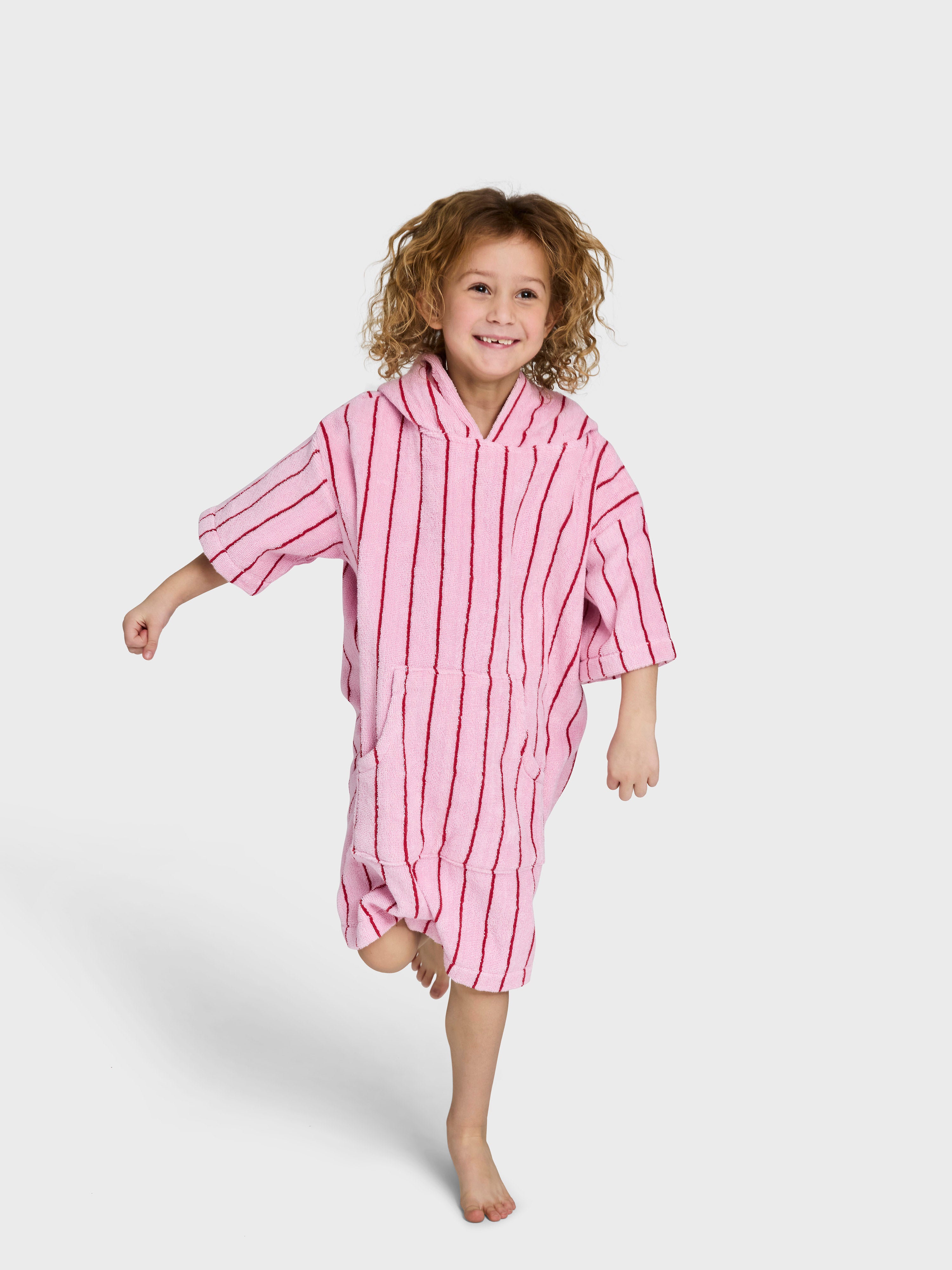 Naram Kids Bathrobe, baby pink & ski patrol
