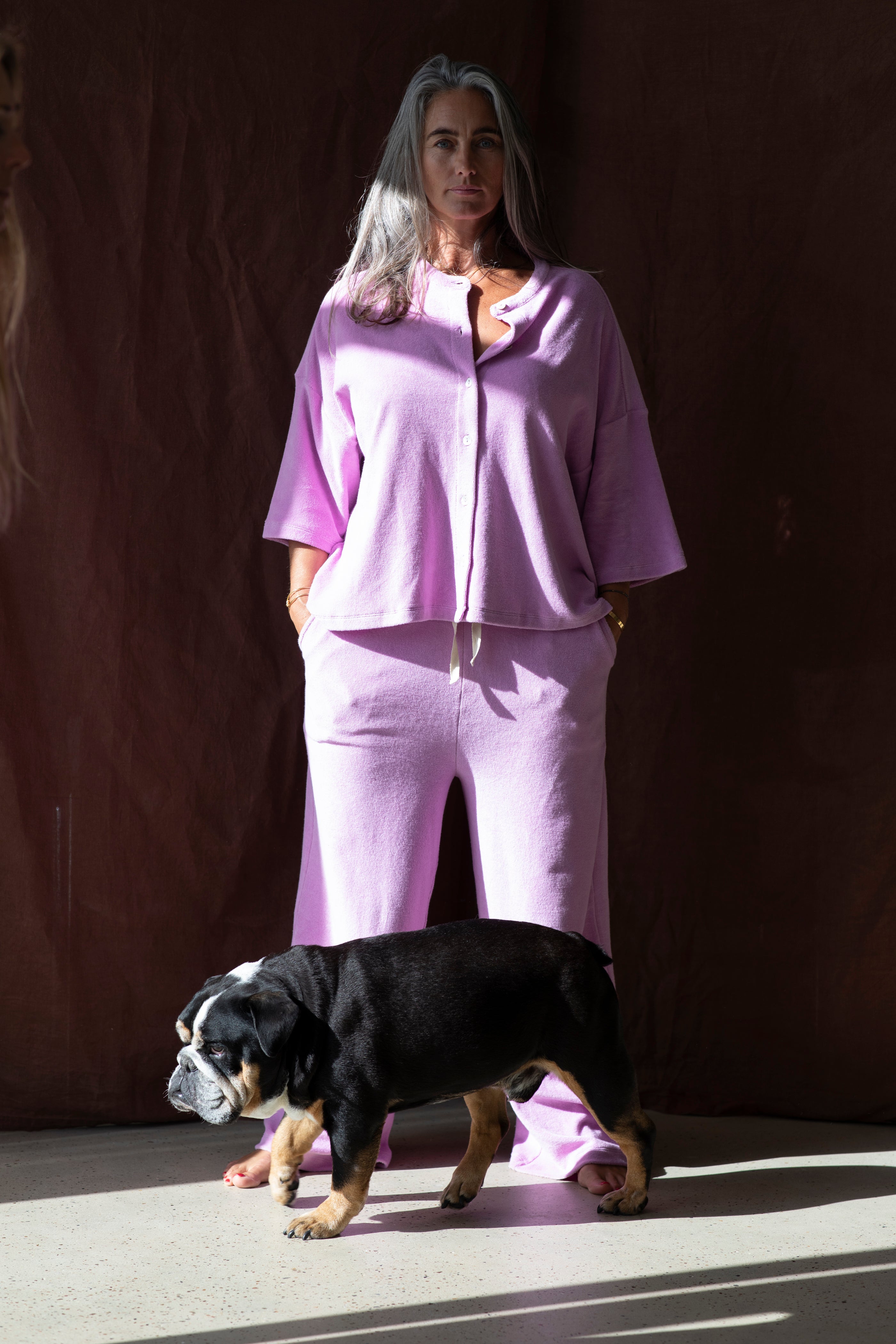 Naram Oversized Shirt, soft fuchsia