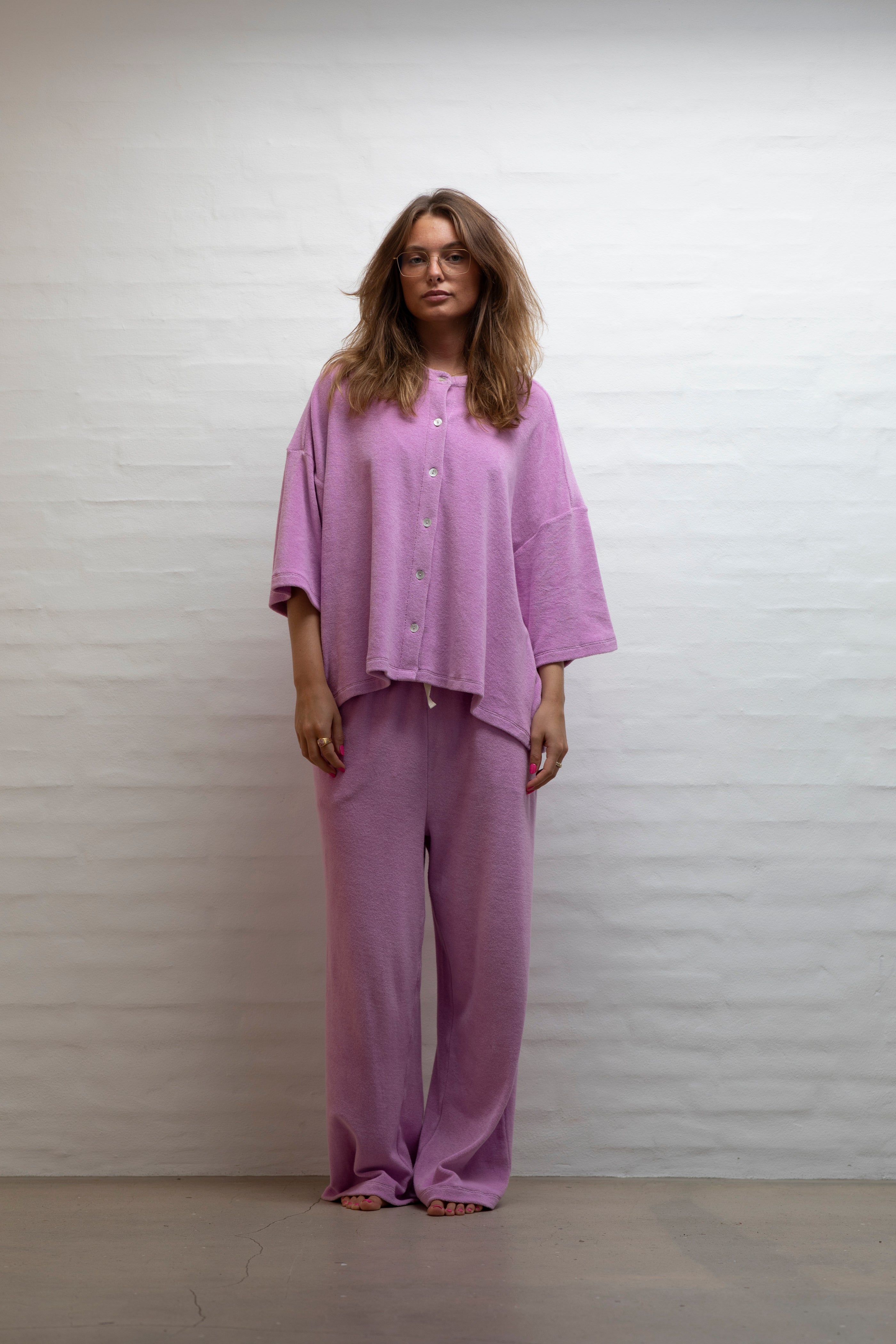 Naram Oversized Shirt, soft fuchsia