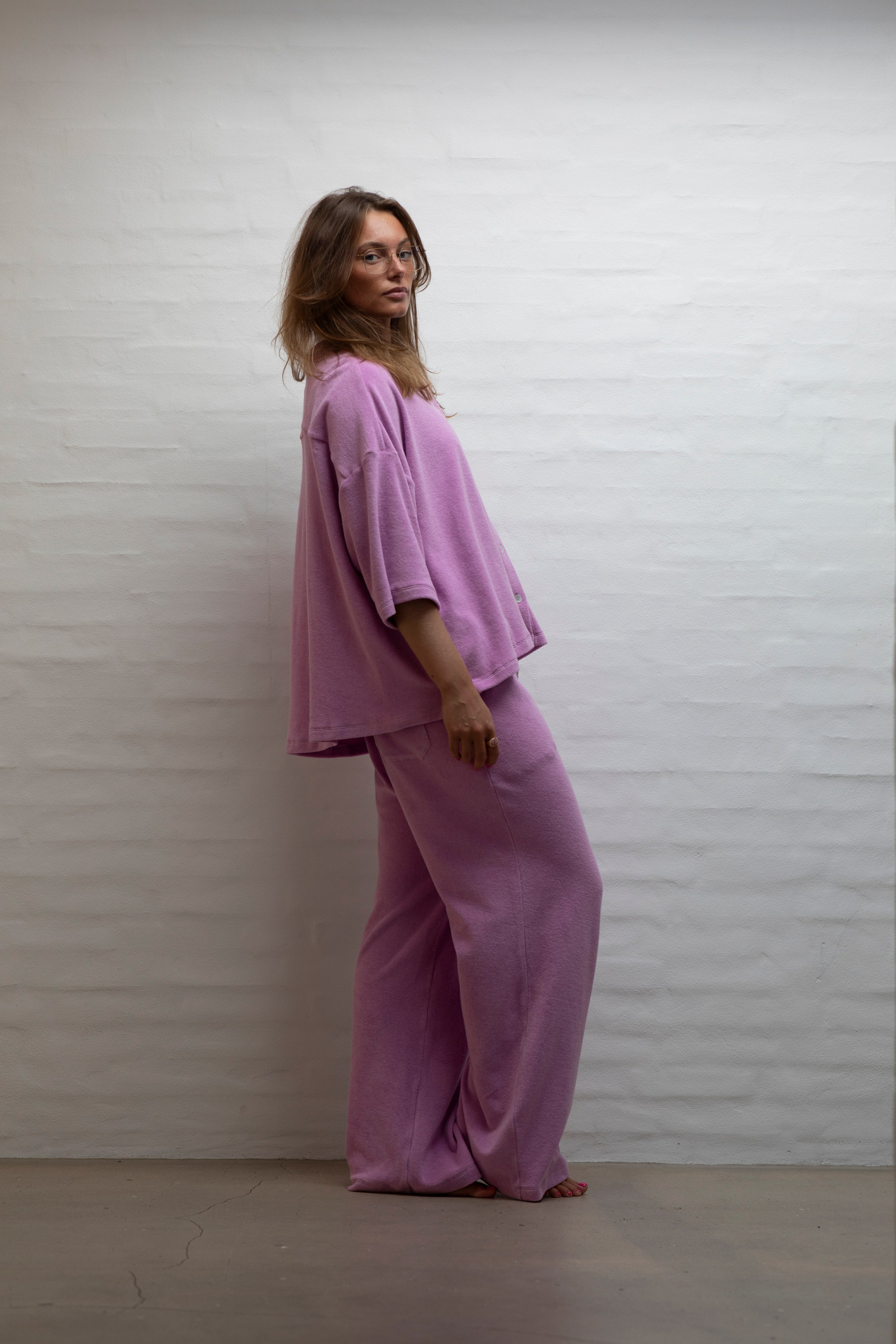 Naram Oversized Shirt, soft fuchsia