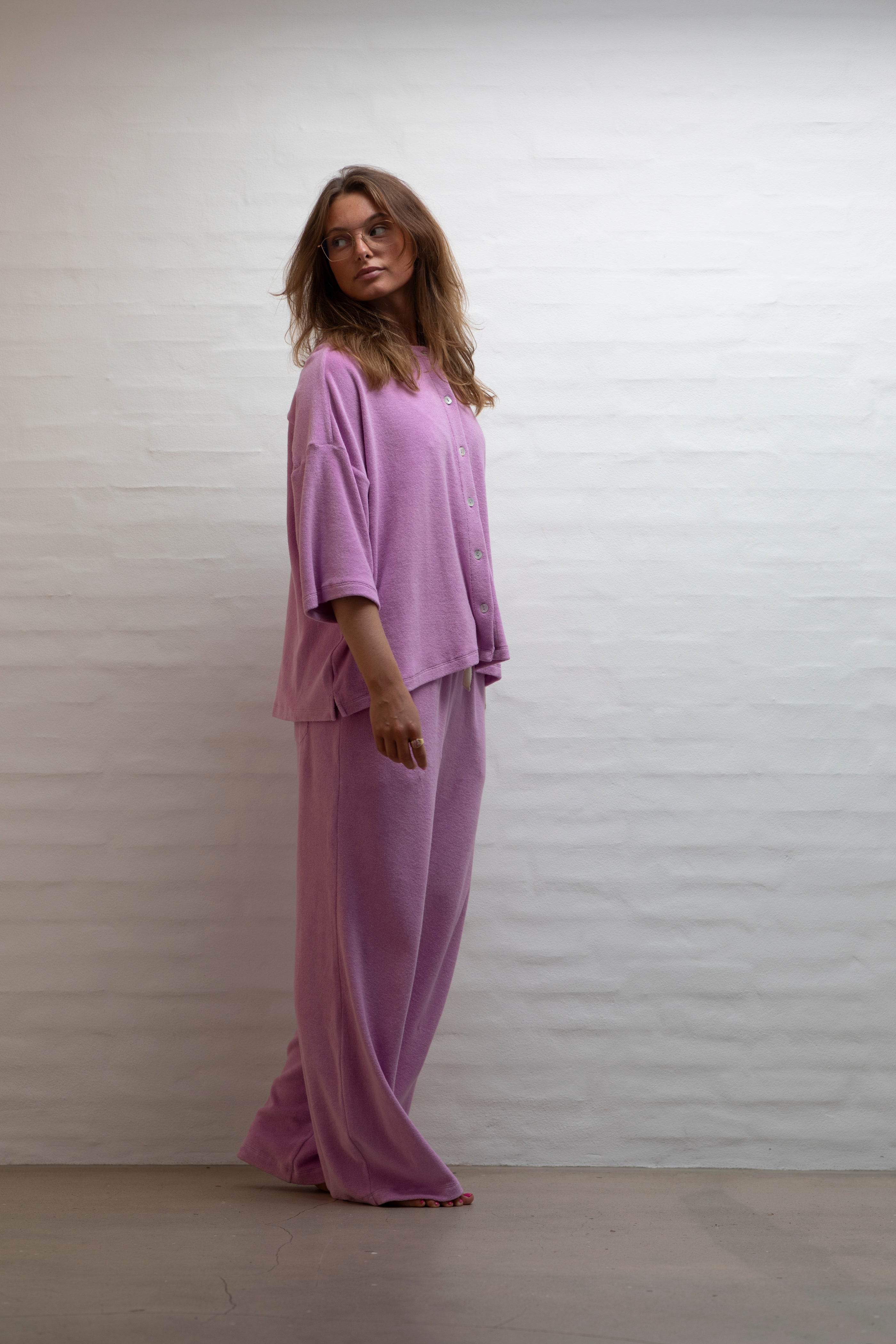 Naram Oversized Shirt, soft fuchsia