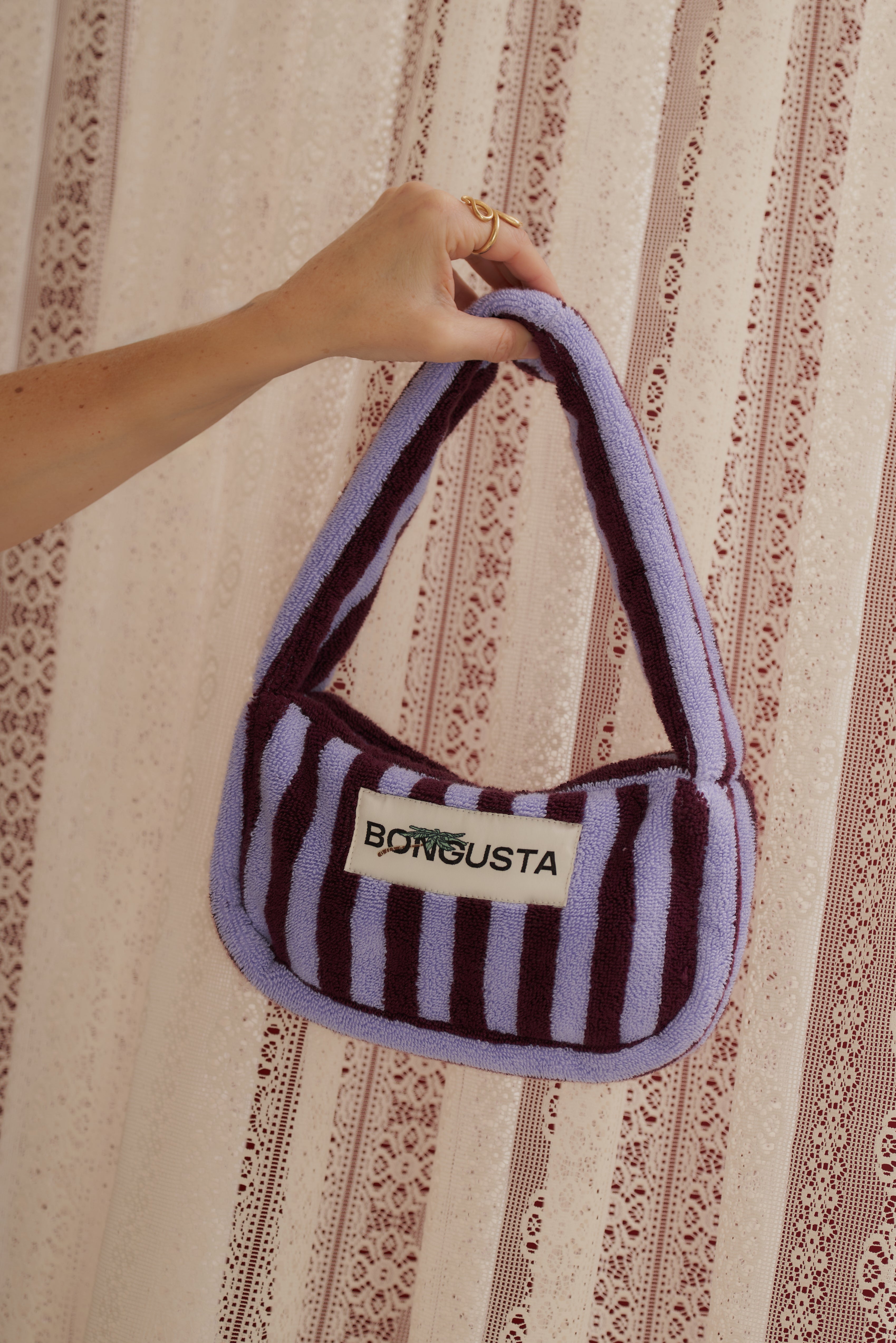 Naram Mini Bag, wine & lavender blue