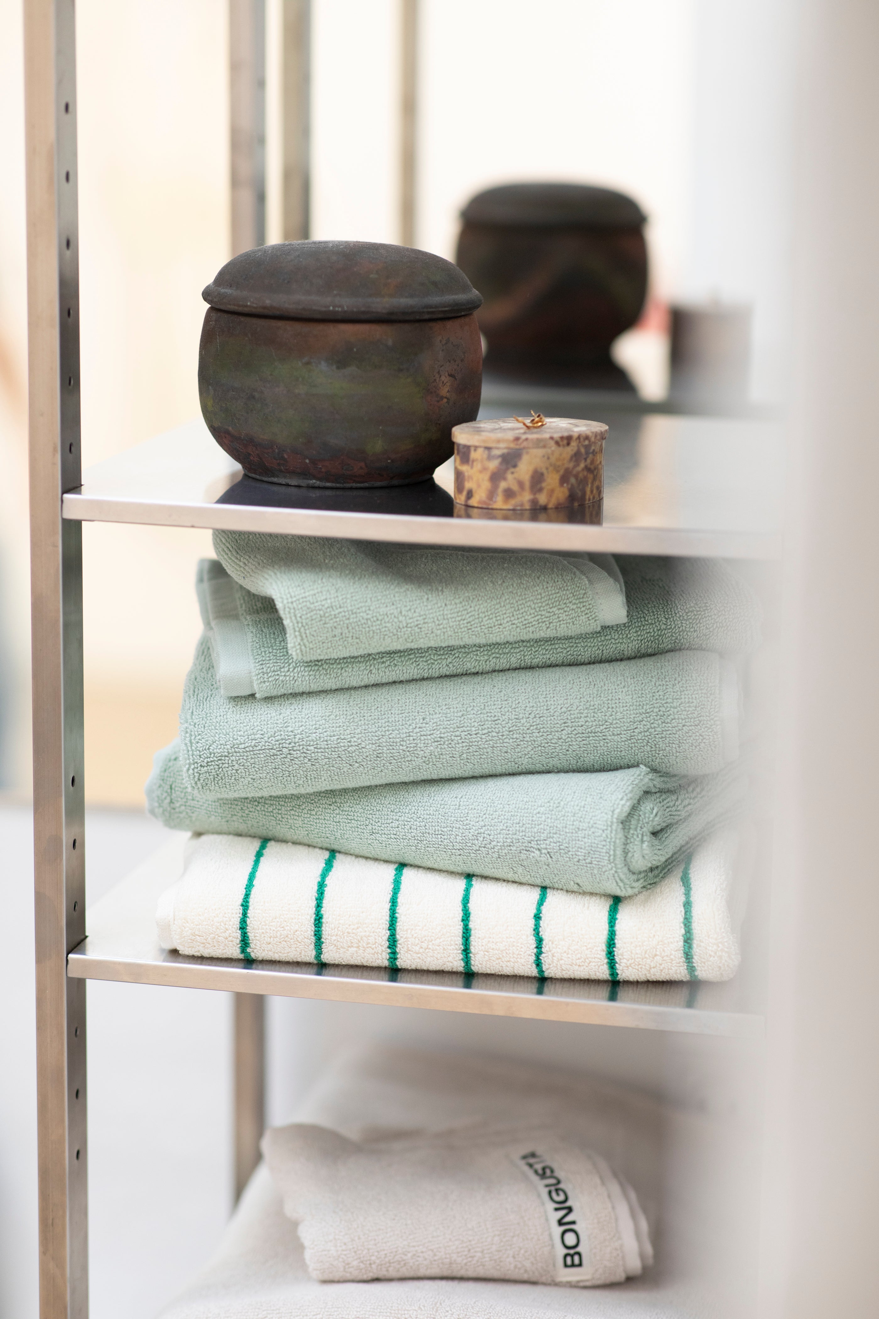 Naram Towels, silver sage