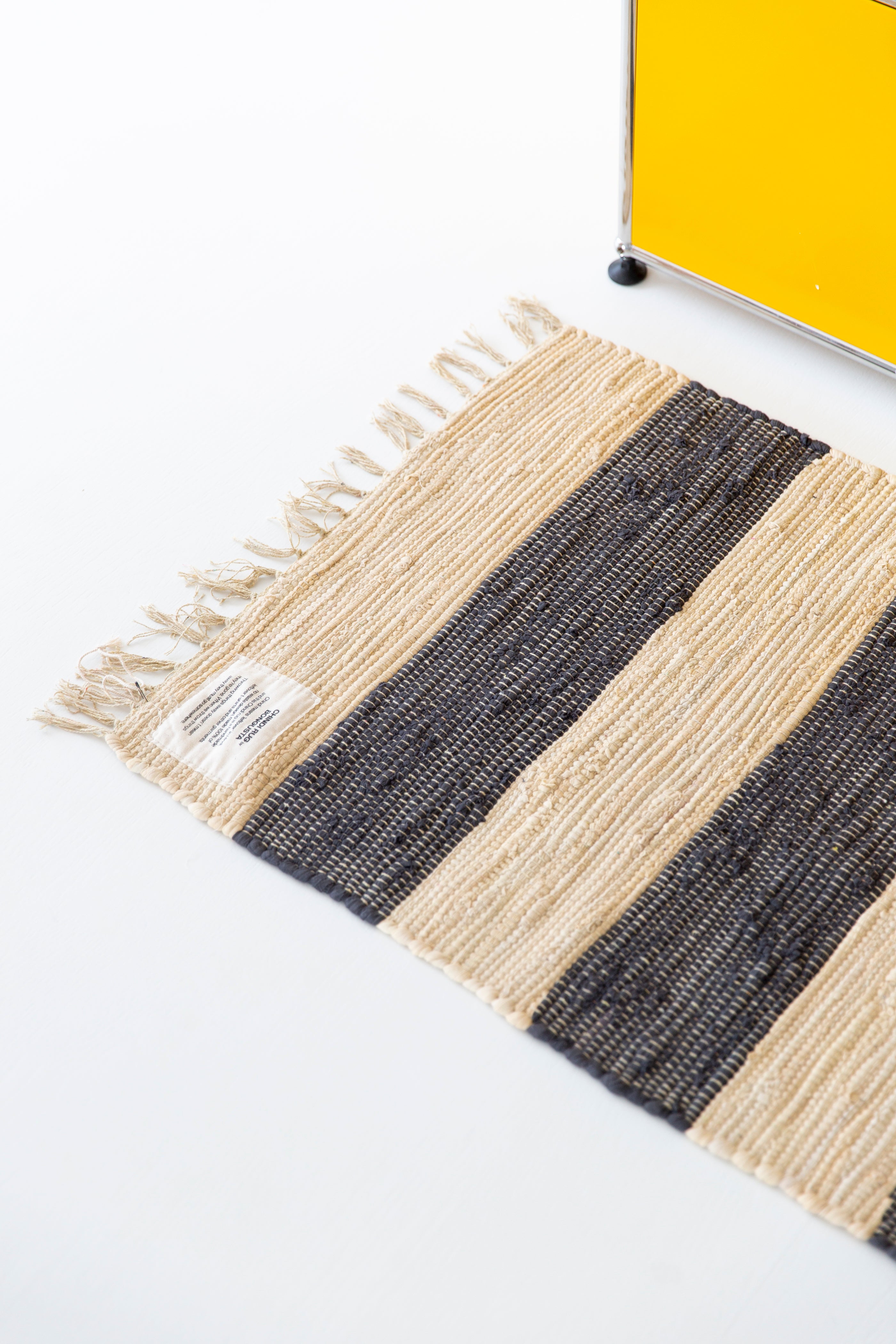 Chindi tæppe, grey & beige