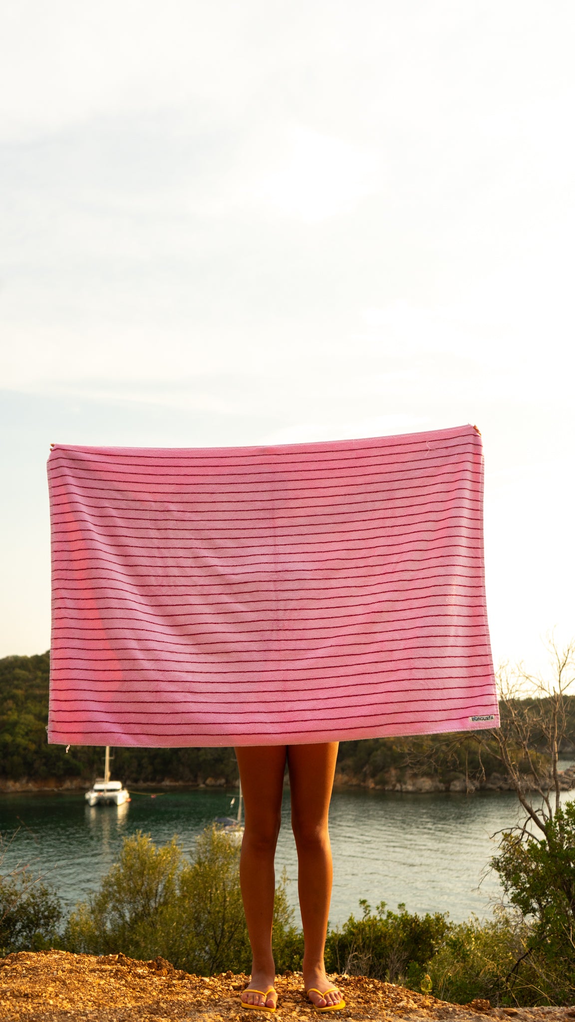 Naram Towels, baby pink & ski patrol