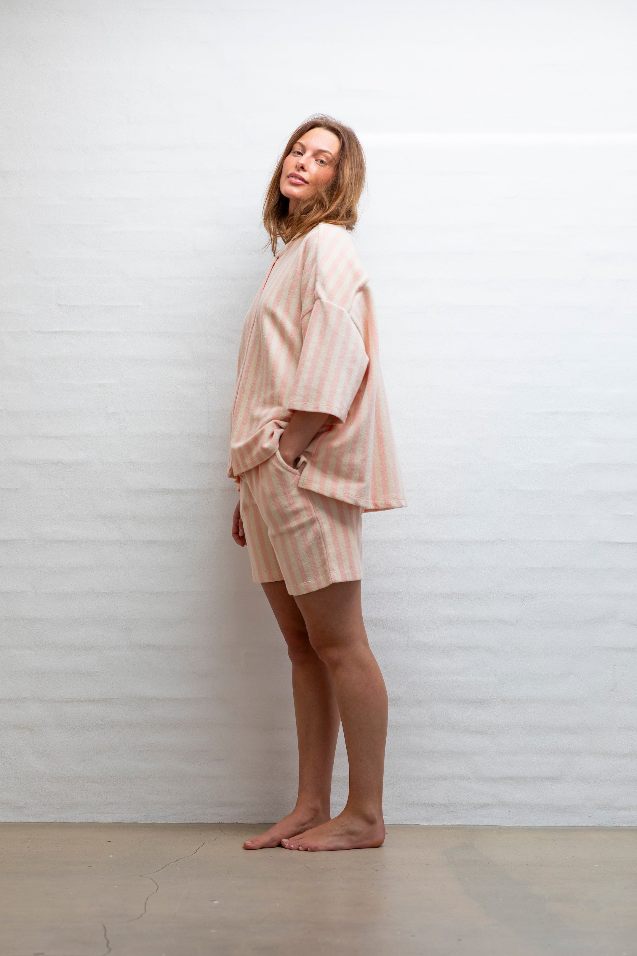 Naram Oversized Shirt, tropical & creme