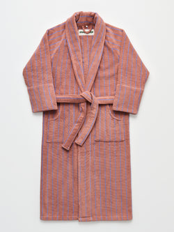 Naram Bathrobe, camel & ultramarine