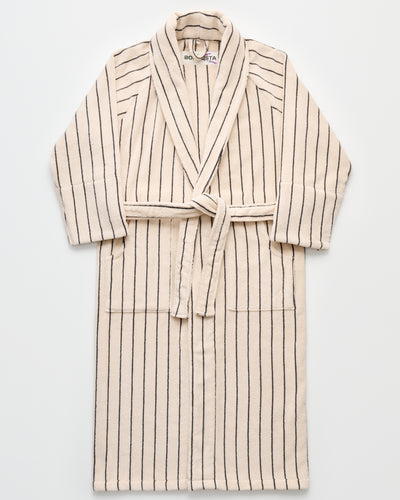 Naram Bathrobe, creme & ink