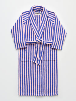 Naram Bathrobe, dazzling blue & rose