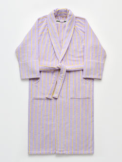Naram Bathrobe, lilac & neon yellow