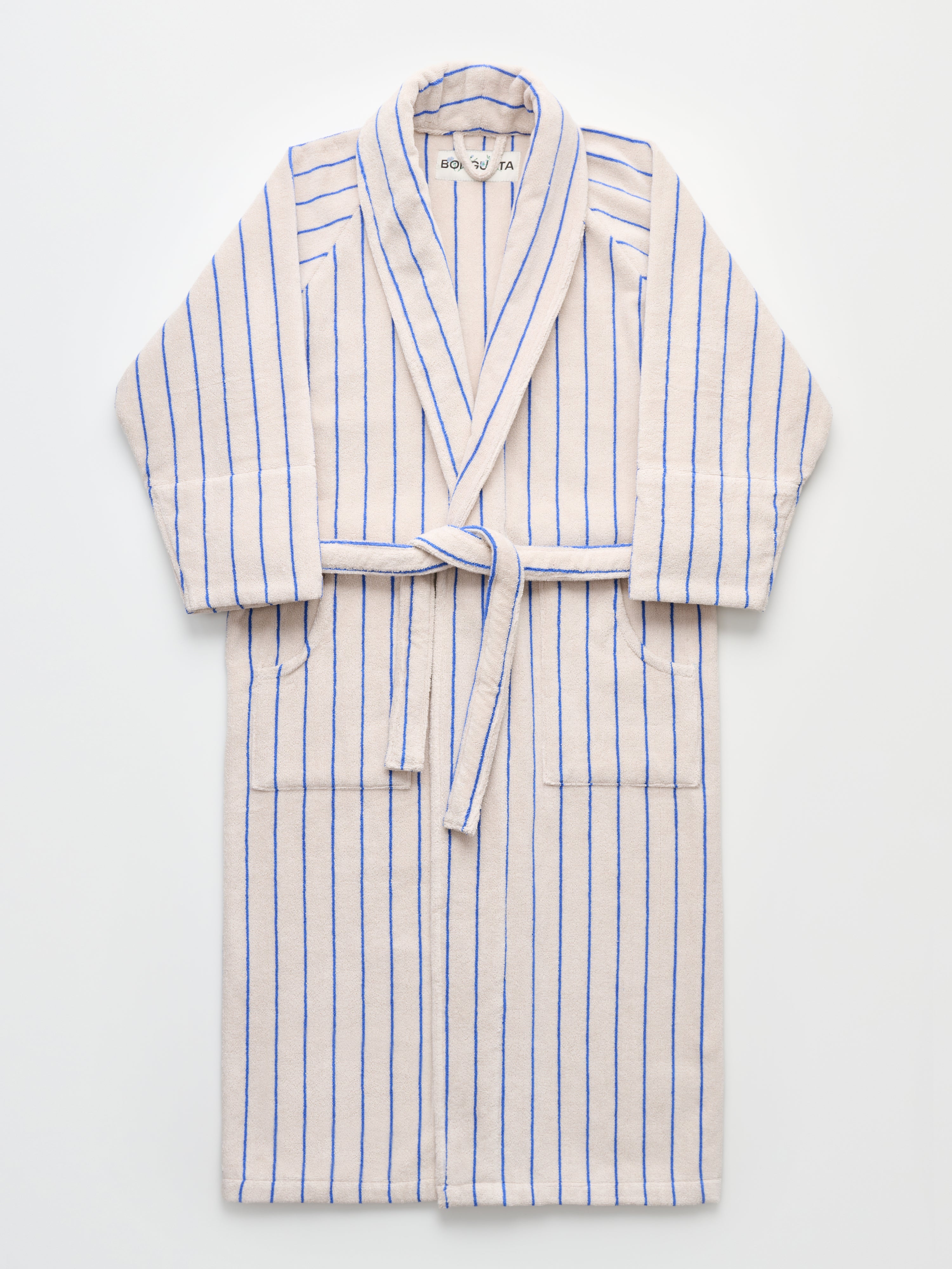 Naram Bathrobe, moonbeam & ultramarine