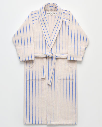 Naram Bathrobe, moonbeam & ultramarine