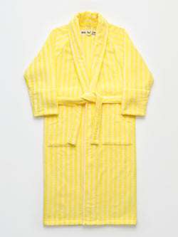 Naram Bathrobe, pristine & neon yellow